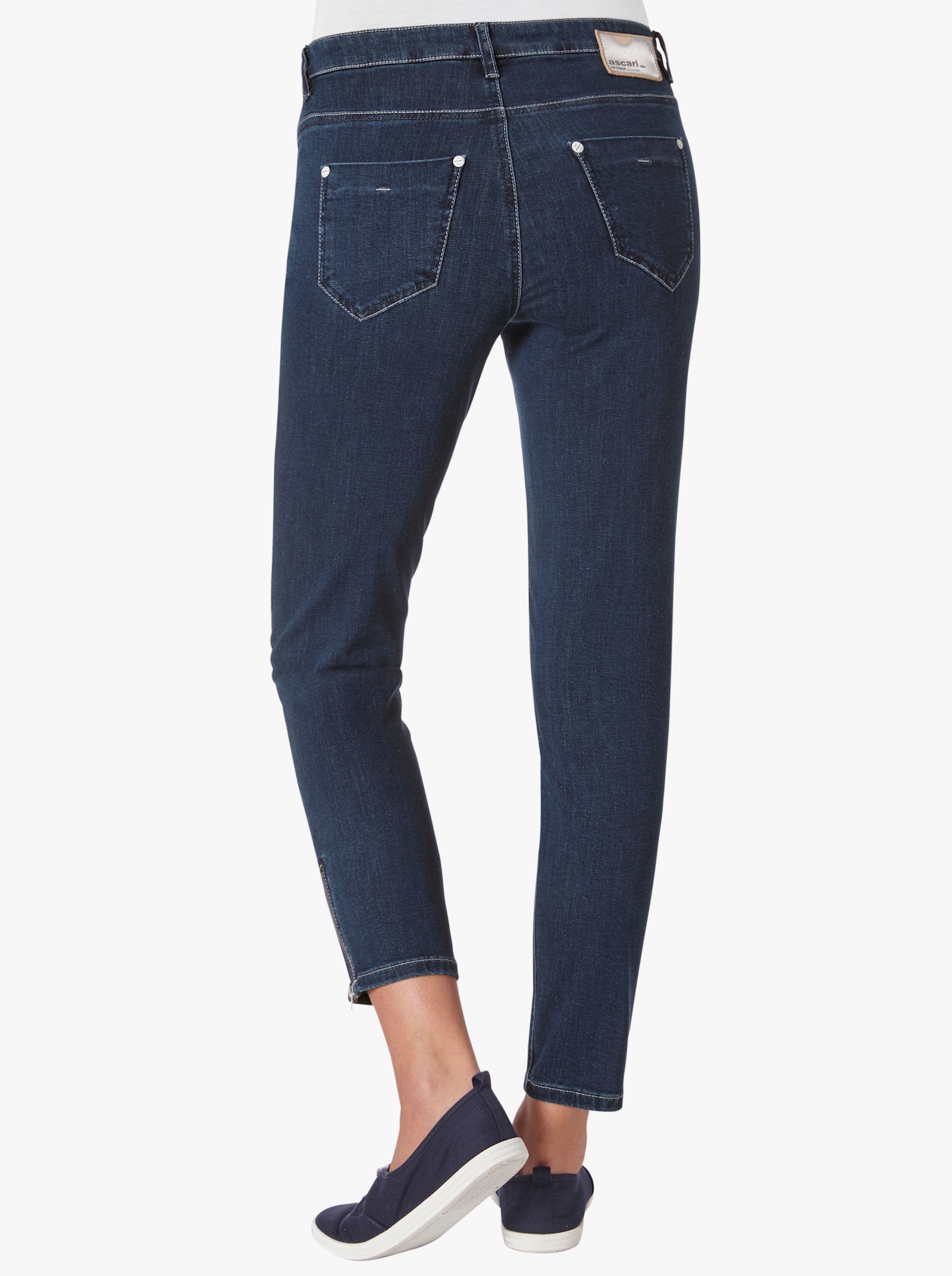 Ascari Stretch-Jeans mit Bauch-weg-Effekt - blue-black