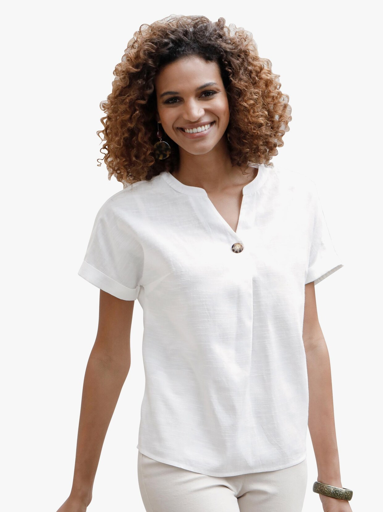 Comfortabele blouse - ecru