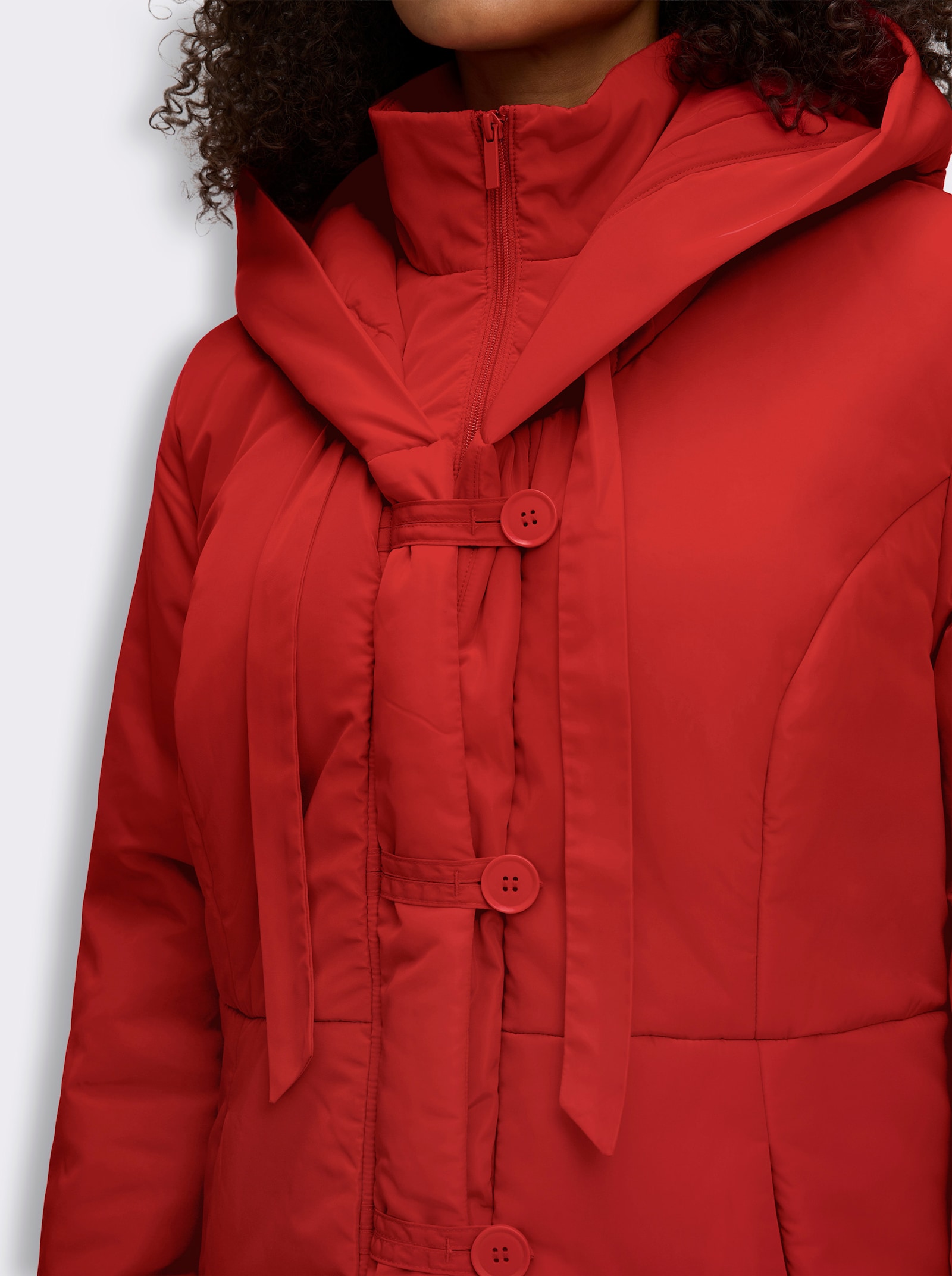 Wintermantel in 2-in-1-Optik - rot
