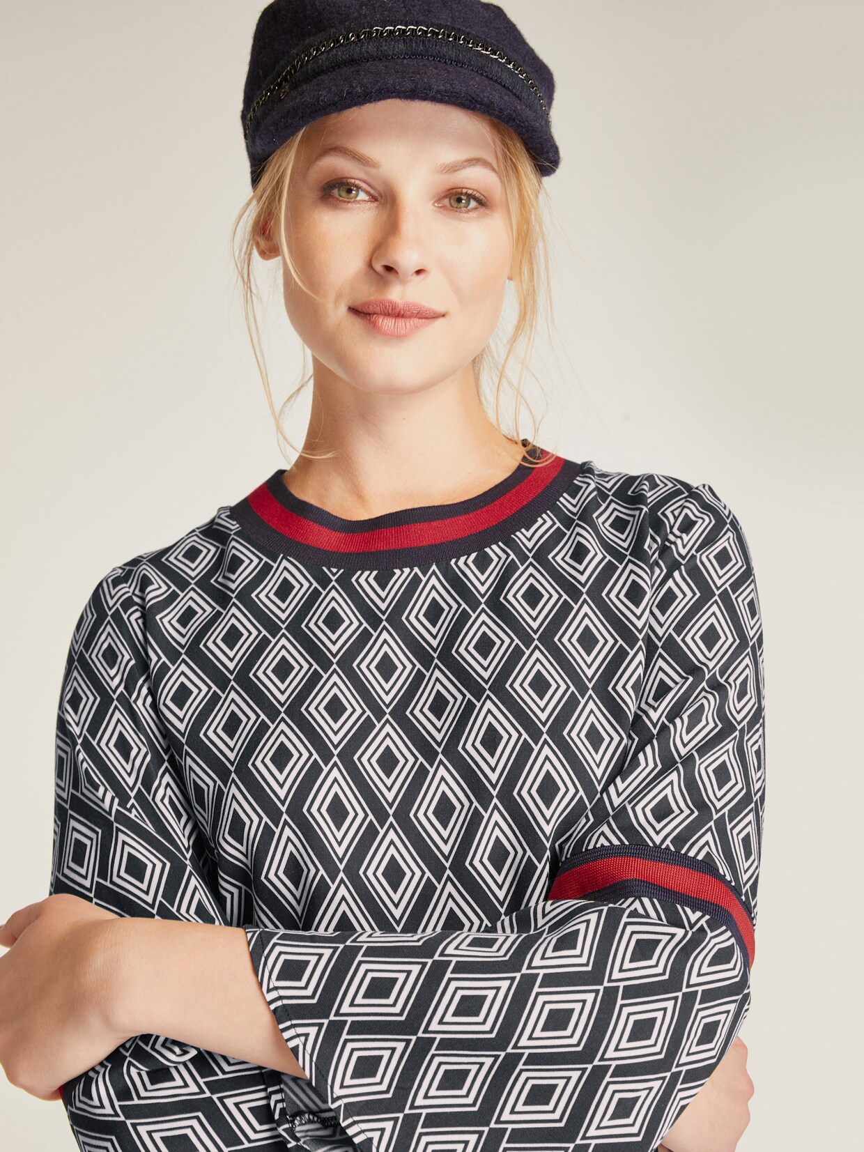 heine Jurk met print - zwart/wit