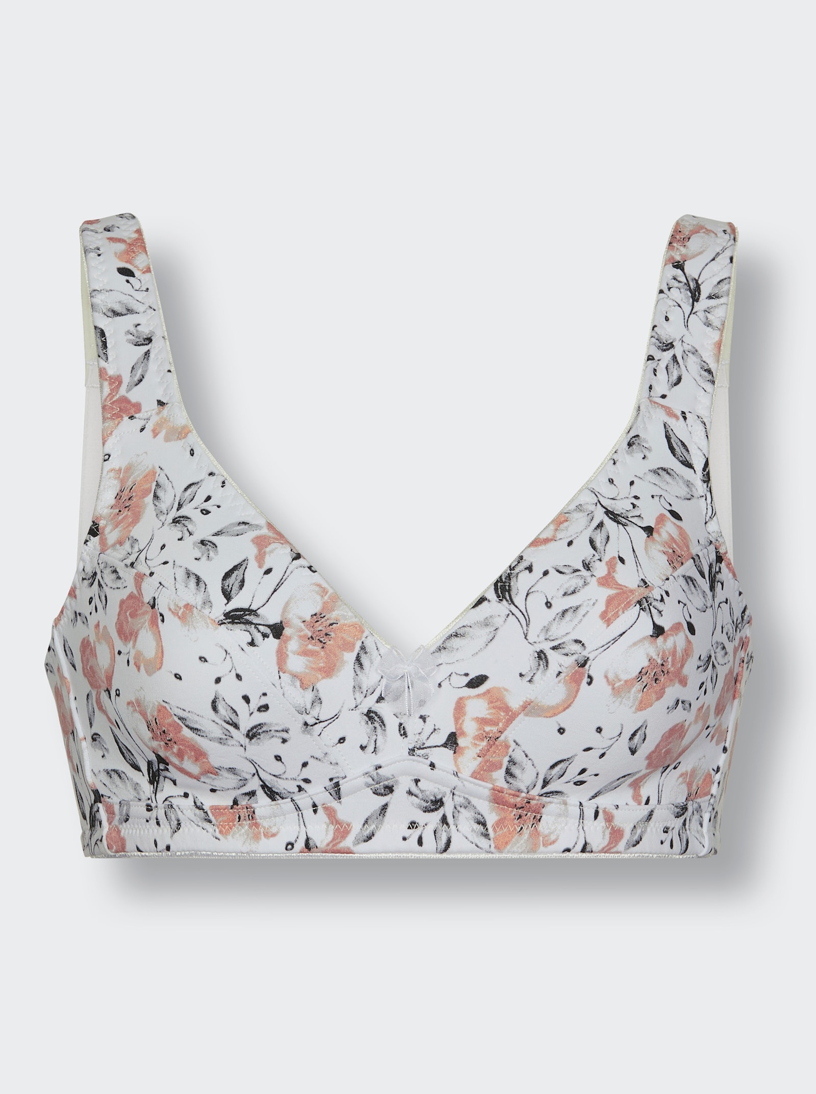 wäschepur Komfort-BH ohne Bügel mit breiten Trägern - puder-bedruckt
