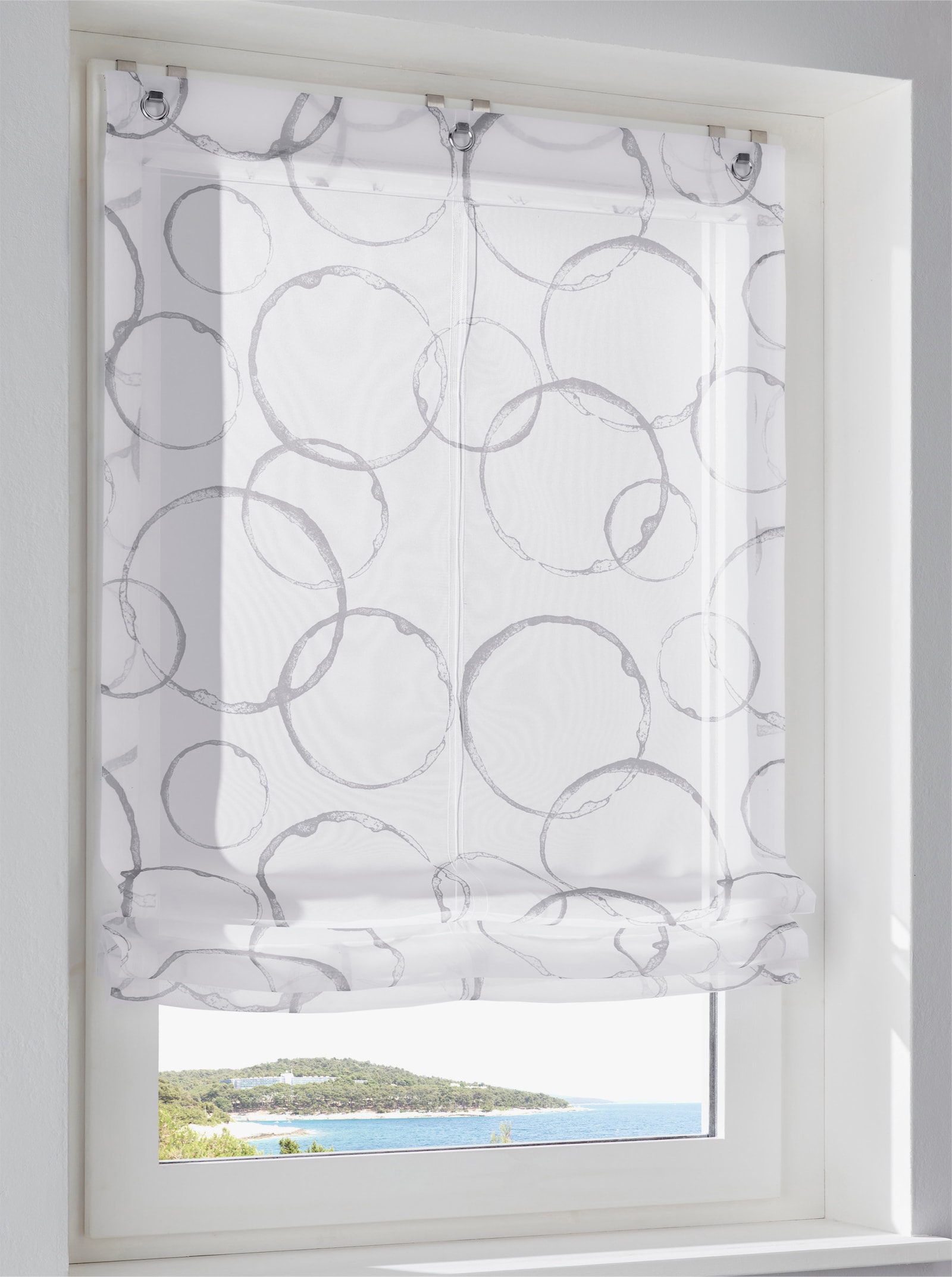 heine home vouwgordijn - wit/grijs