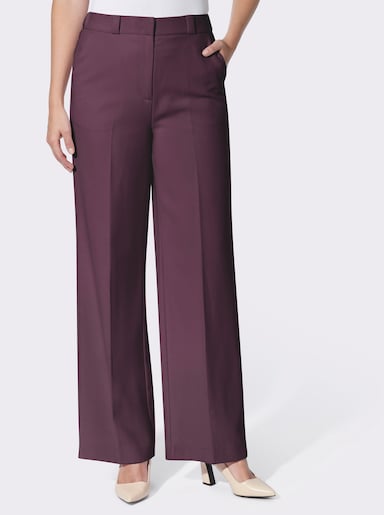 heine Anzughose mit Bügelfalten - aubergine