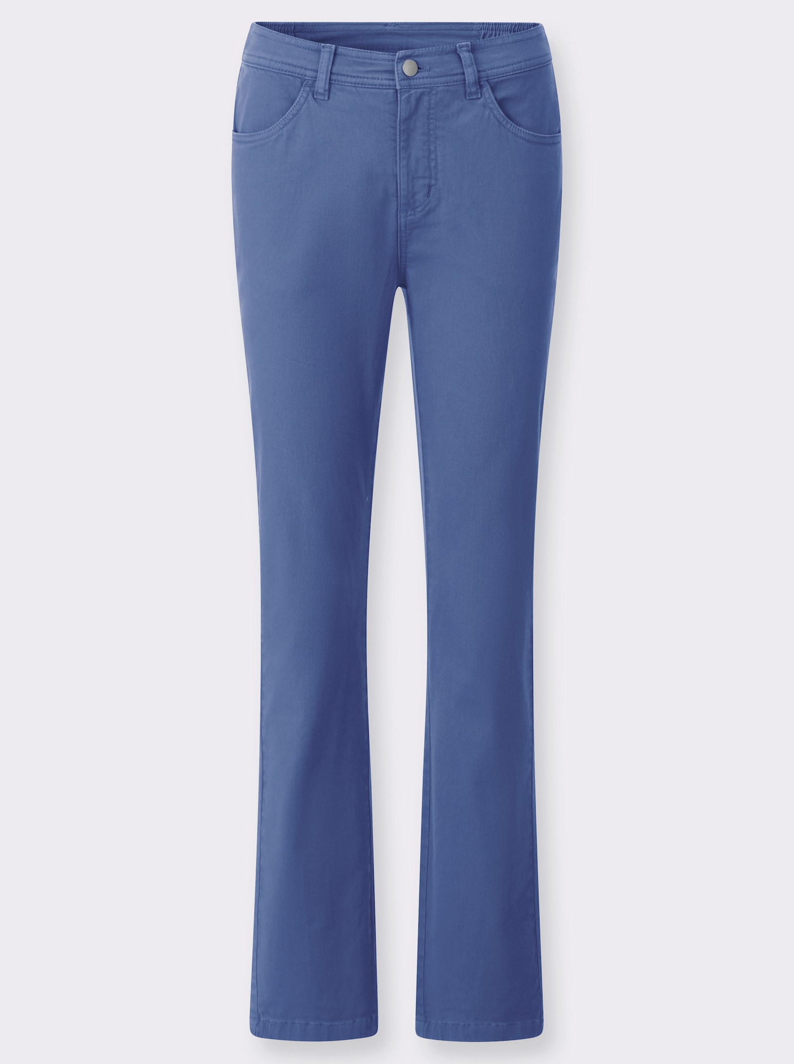 Stretch-Hose mit Biesen an den Gesässtaschen - jeansblau