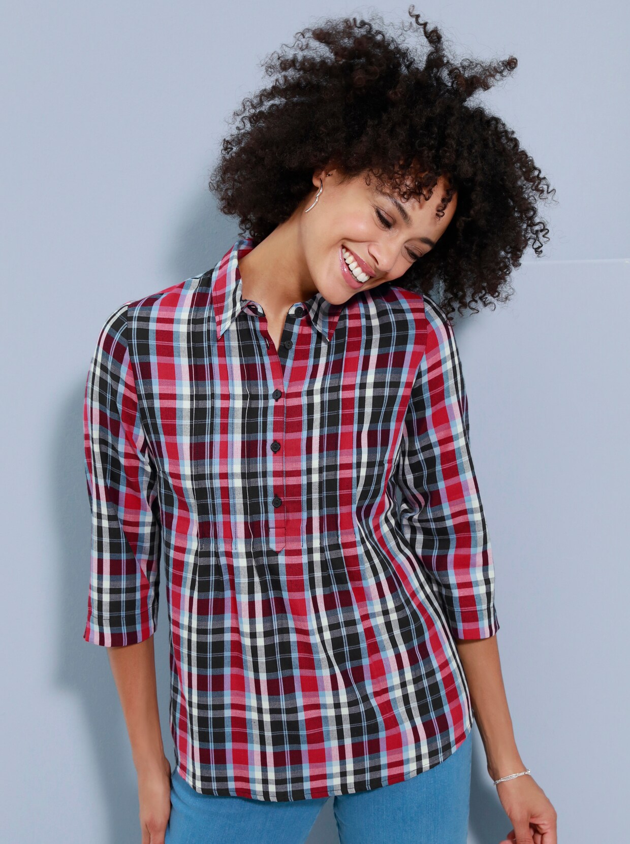 Geruite blouse - rood geruit
