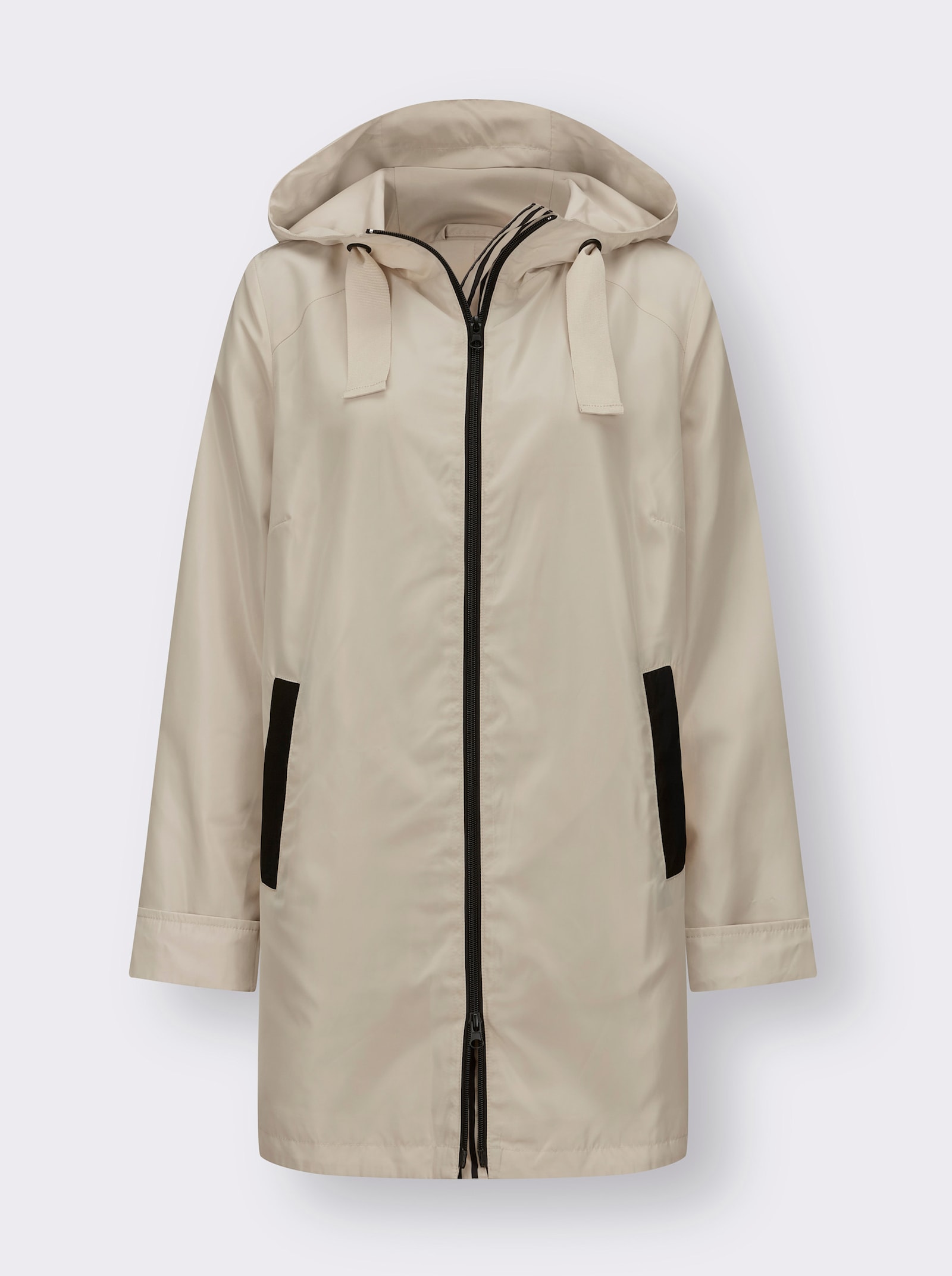 Jacka med tvåvägsdragkedja - sand