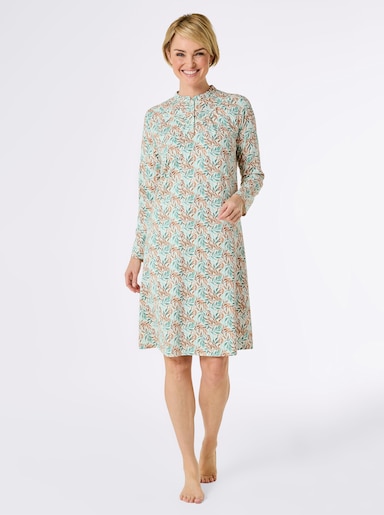 wäschepur Nachthemd - champagner-jade-bedruckt