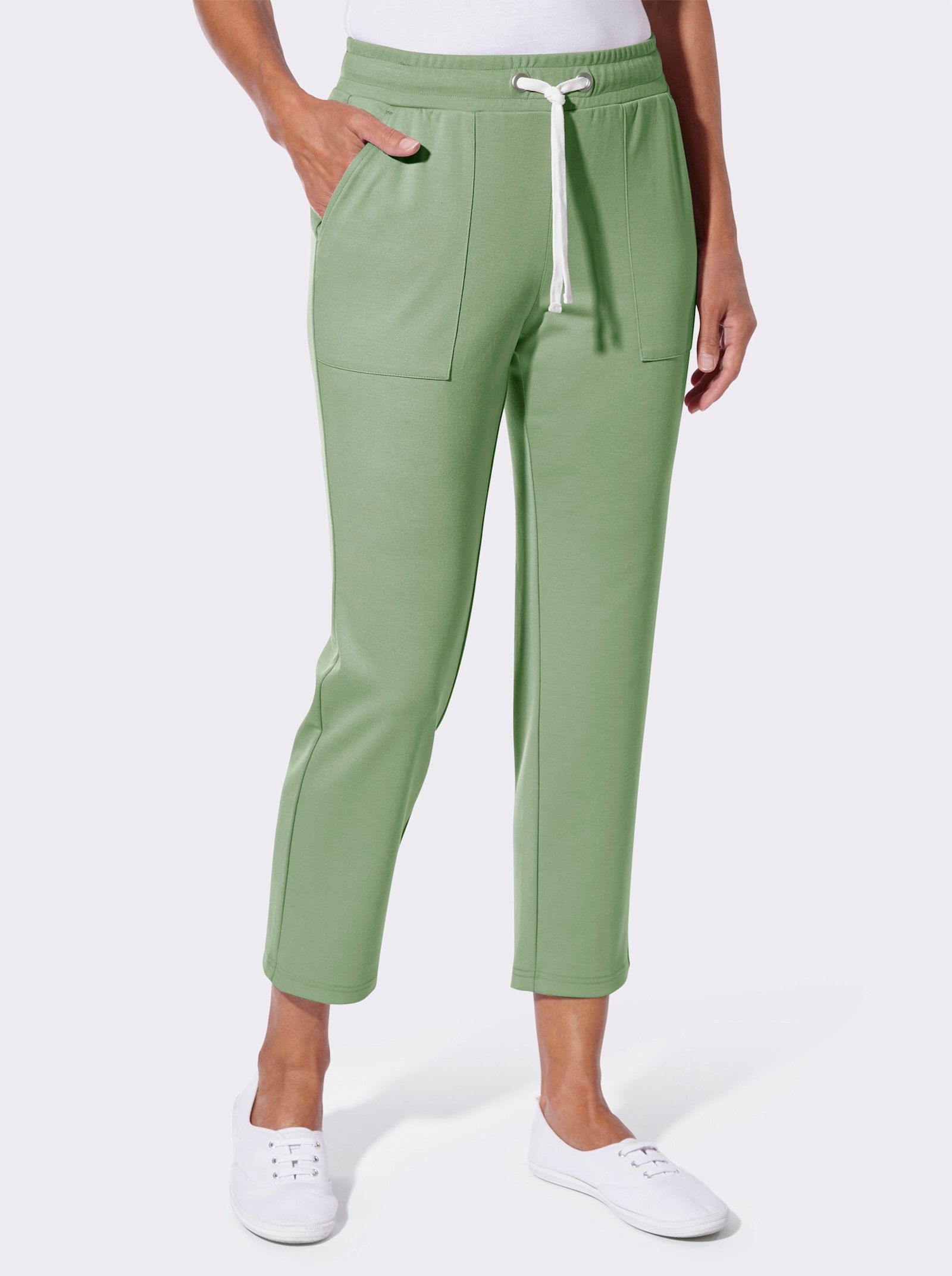 Jerseyhose in formstabiler Qualität - eucalyptus