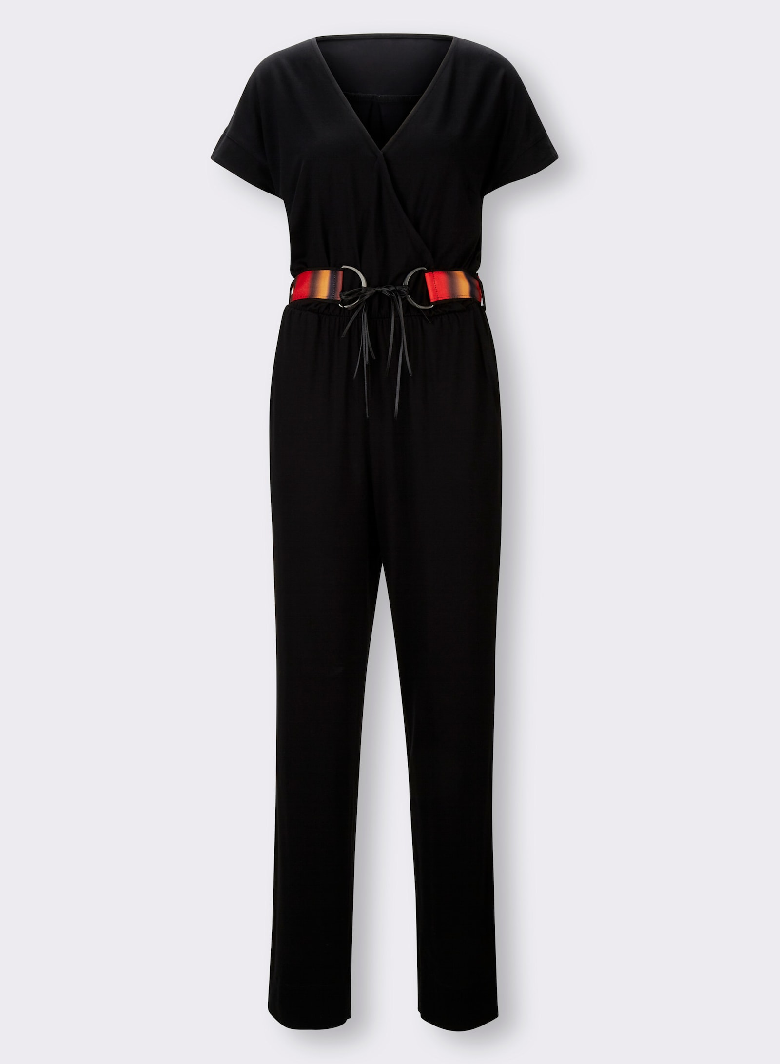 heine Jumpsuit in Wickel-Optik - schwarz