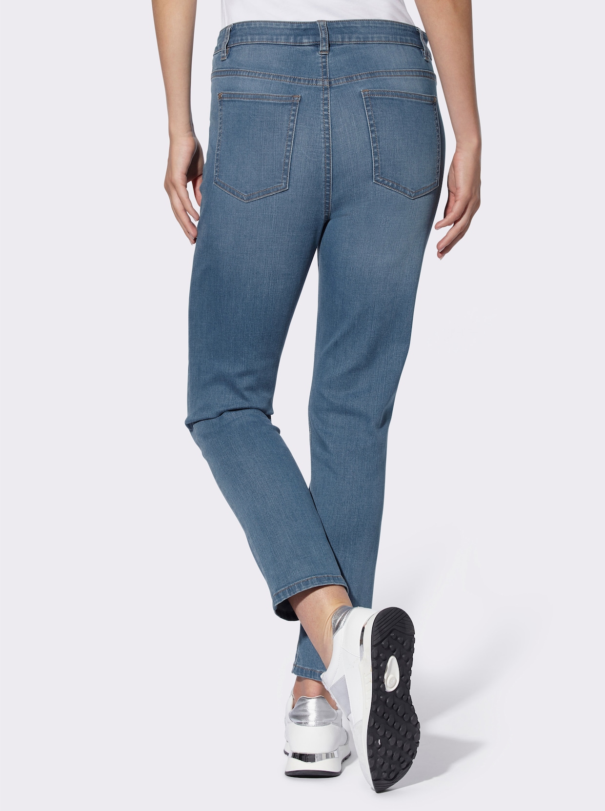 heine Jean 7/8 - bleu blanchi