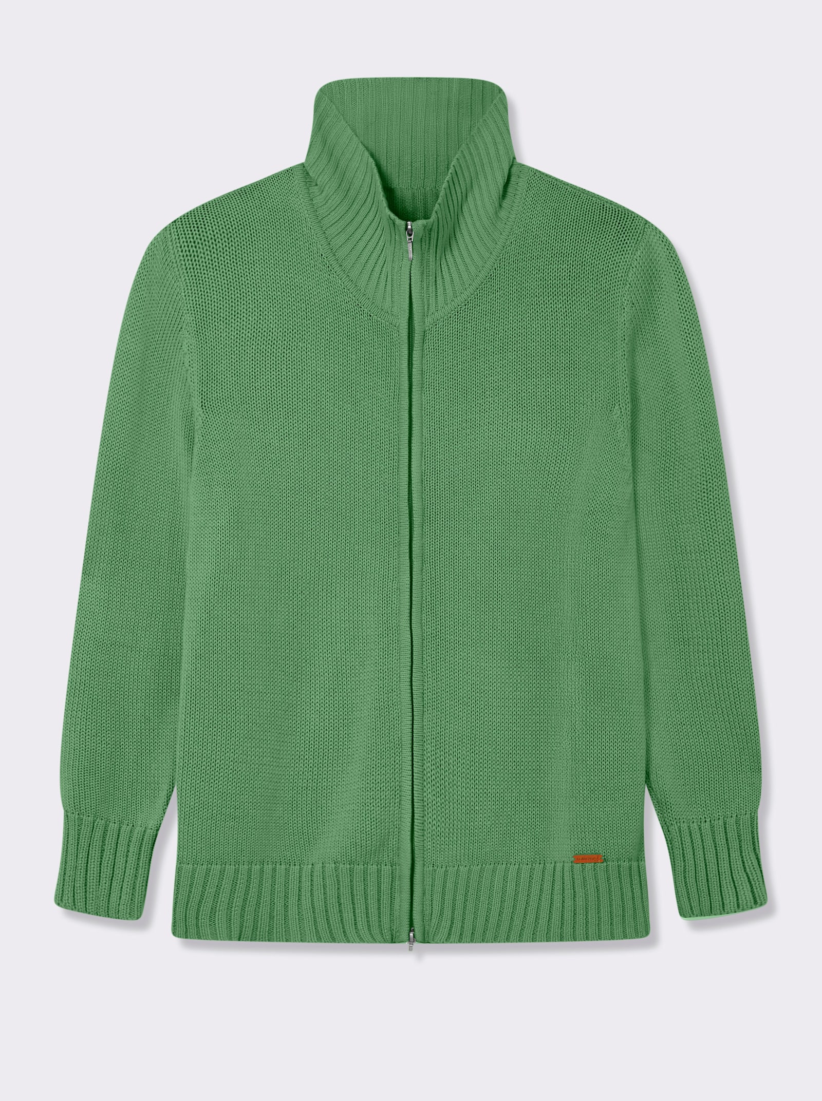 Strickjacke mit 2-Wege-Reißverschluss - apfel