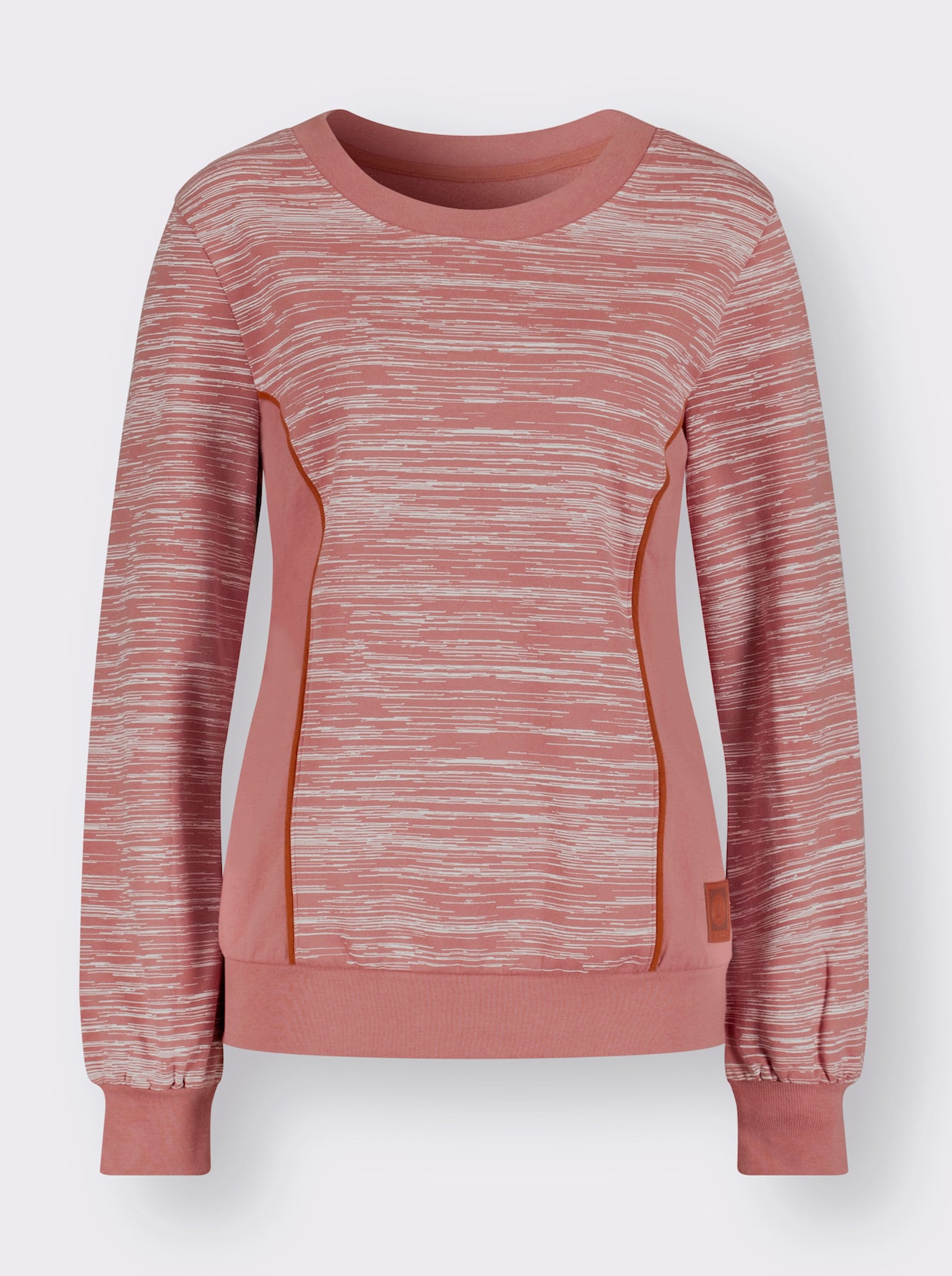 Sweatshirt - rosenholz-ecru-bedruckt