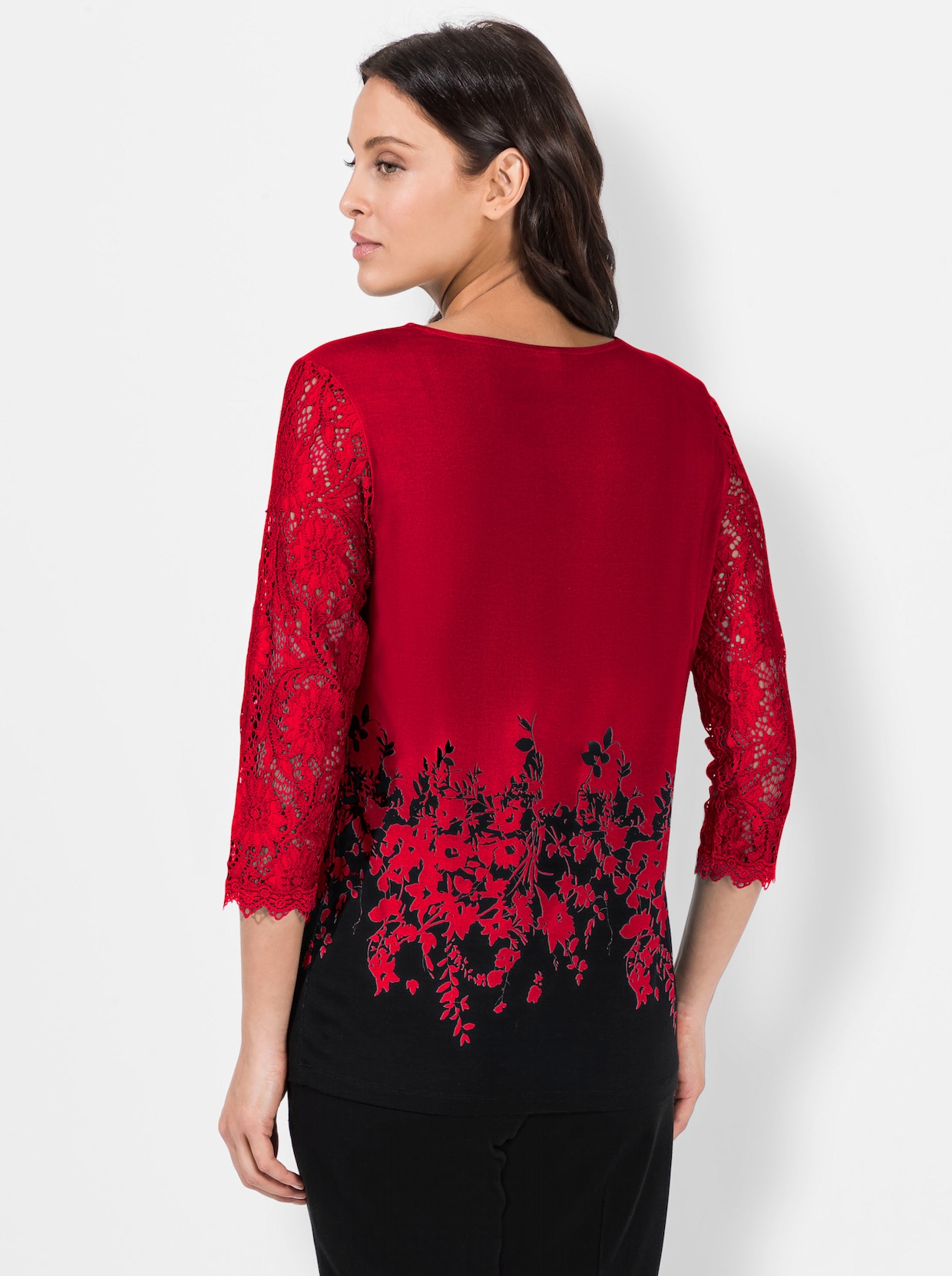 Shirt met print - rood geprint