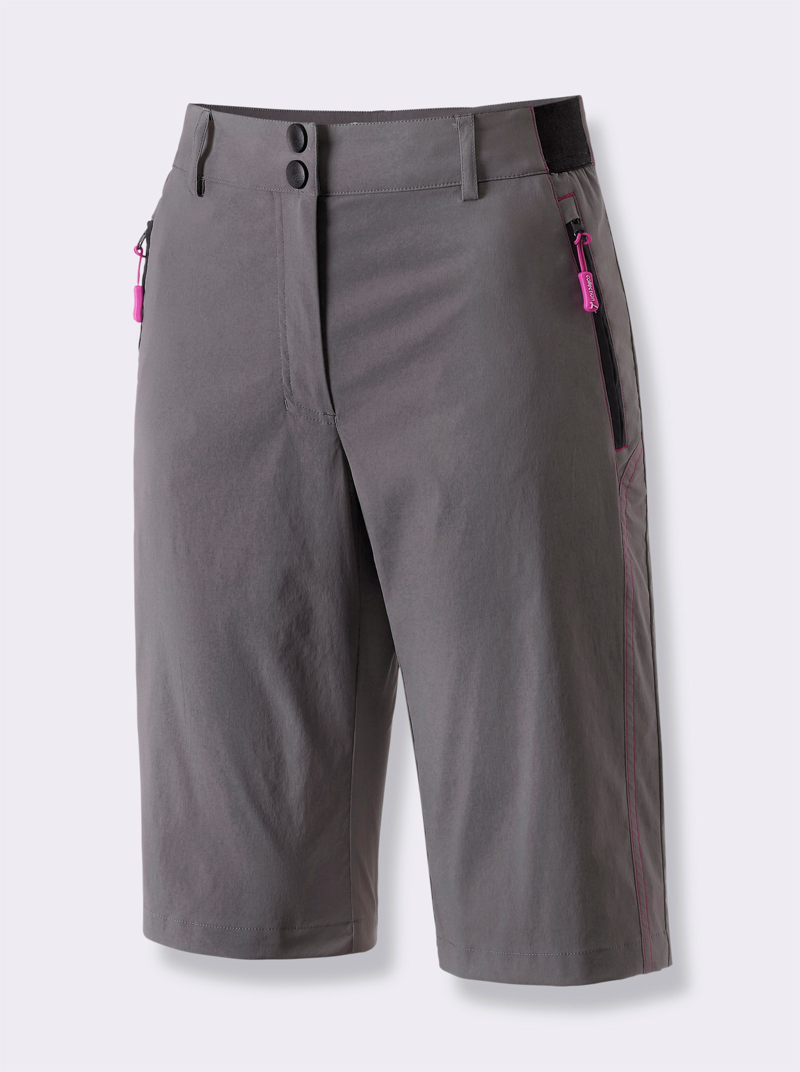 Bermudas med dragkedjefickor - antracit