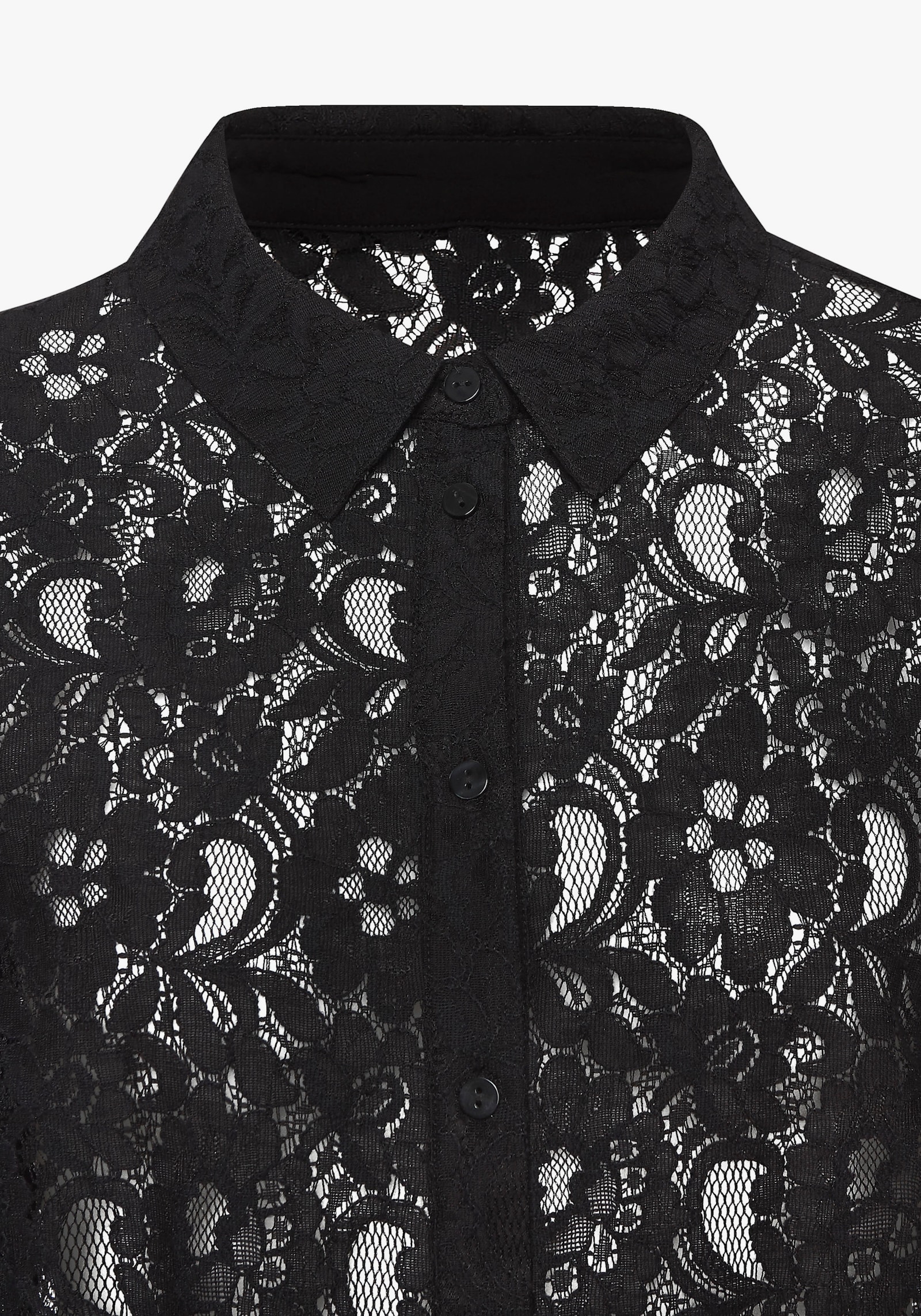 LASCANA Chemisier en dentelle - noir