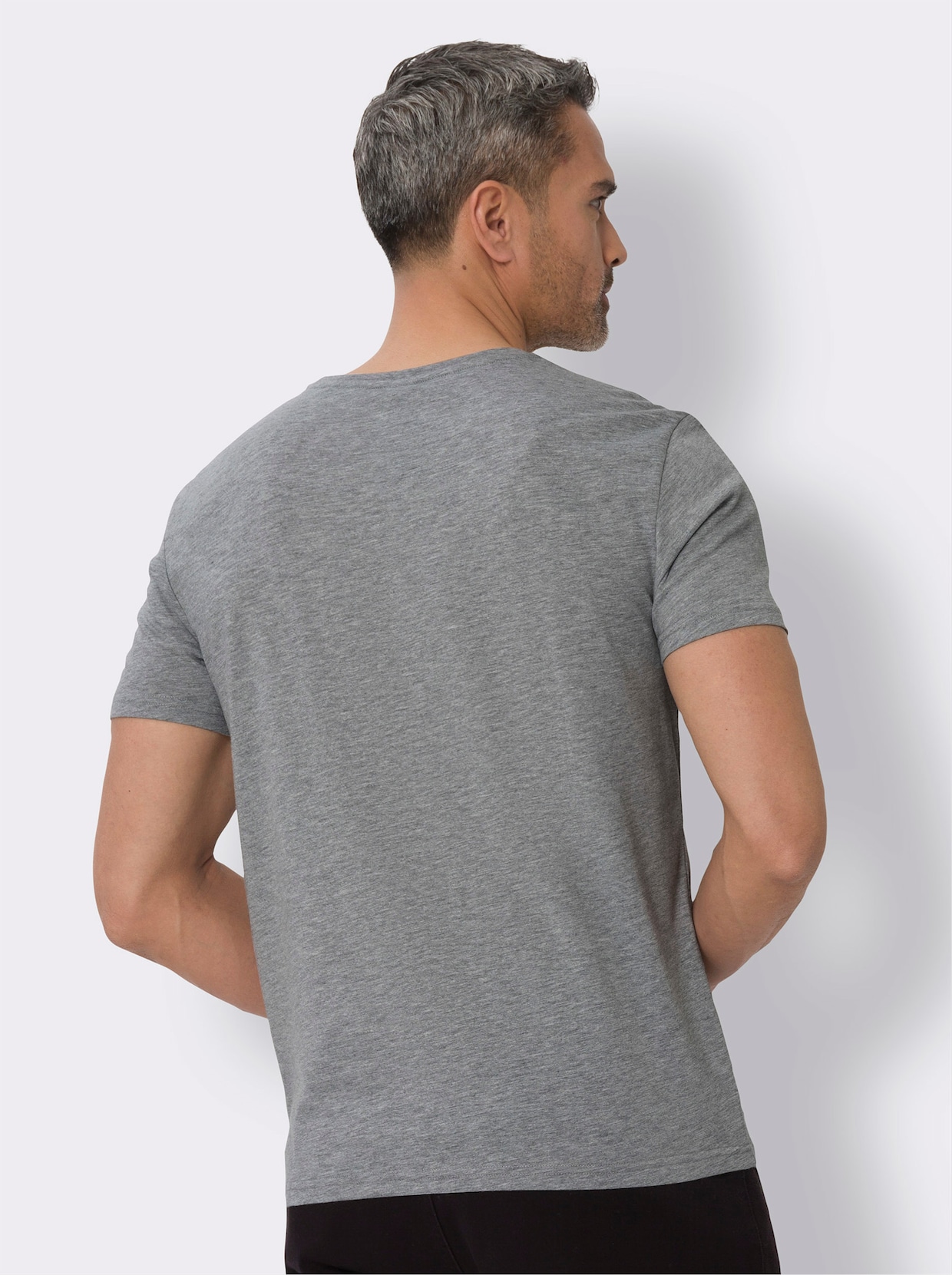 Voľnočasové tričko - sivá melírovaná