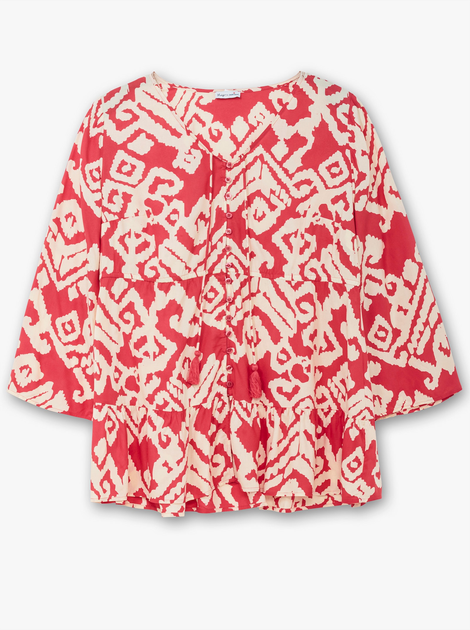 sheego by Joe Browns Volantbluse mit Grafikprint - hummer-gemustert