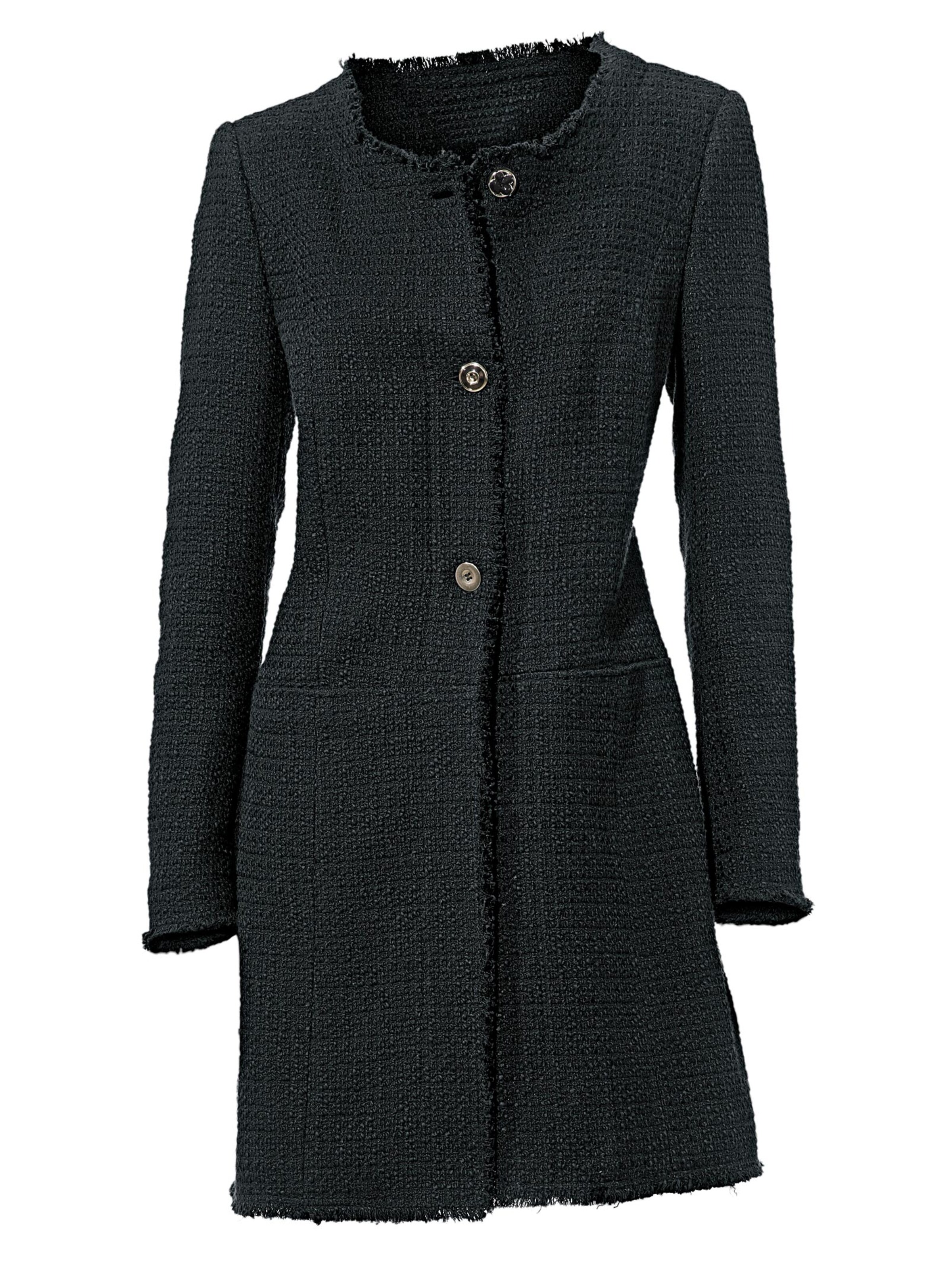 Damenmode Blazer Rick Cardona Longblazer in schwarz Damenmode Blazer Rick Cardona Longblazer in schwarz