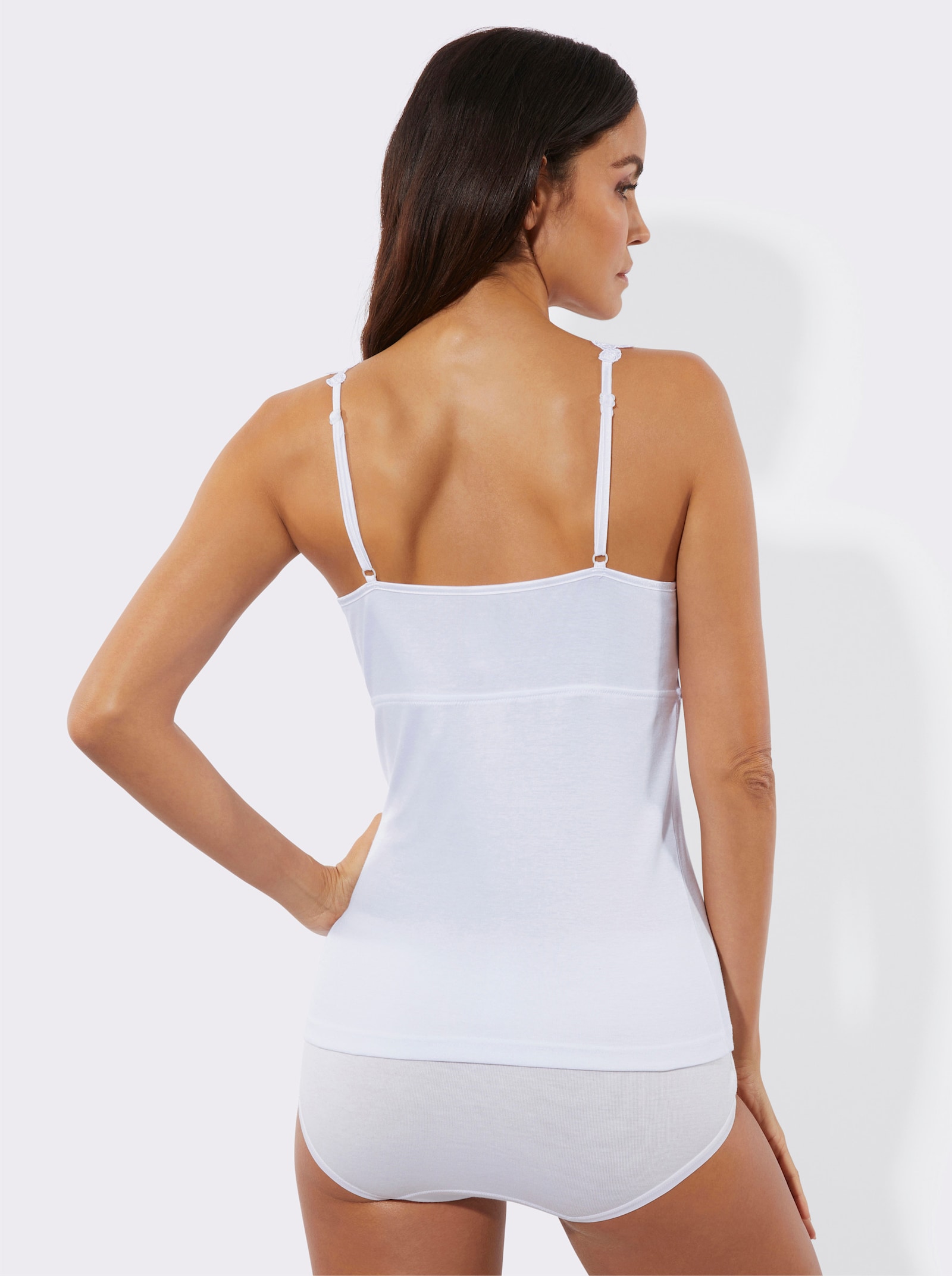 wäschepur BH-Hemd ohne Bügel - weiß