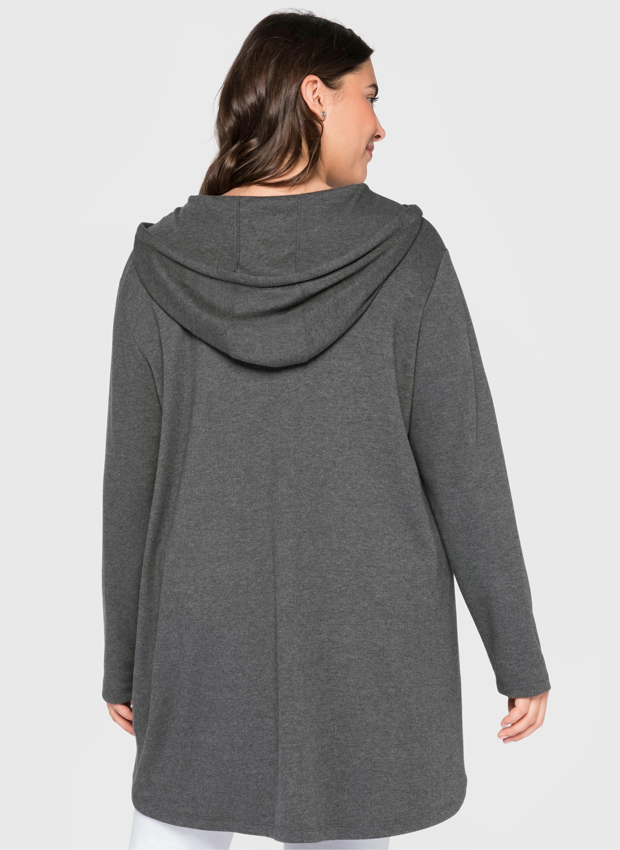 sheego Lang shirt - grijs gemêleerd