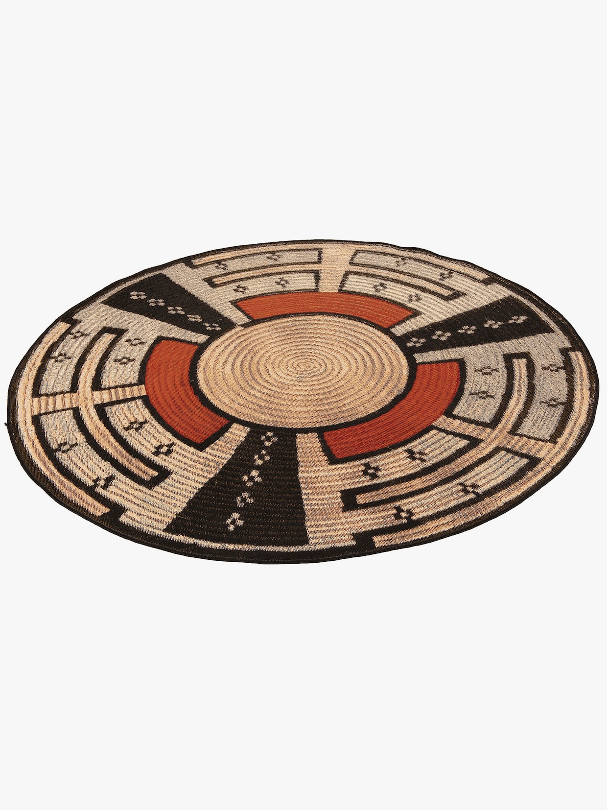 Theko Teppich - beige-gemustert