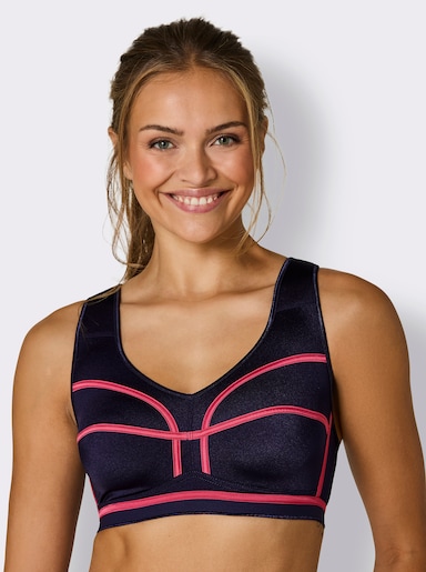 wäschepur Sport-BH ohne Bügel - marine-fuchsia
