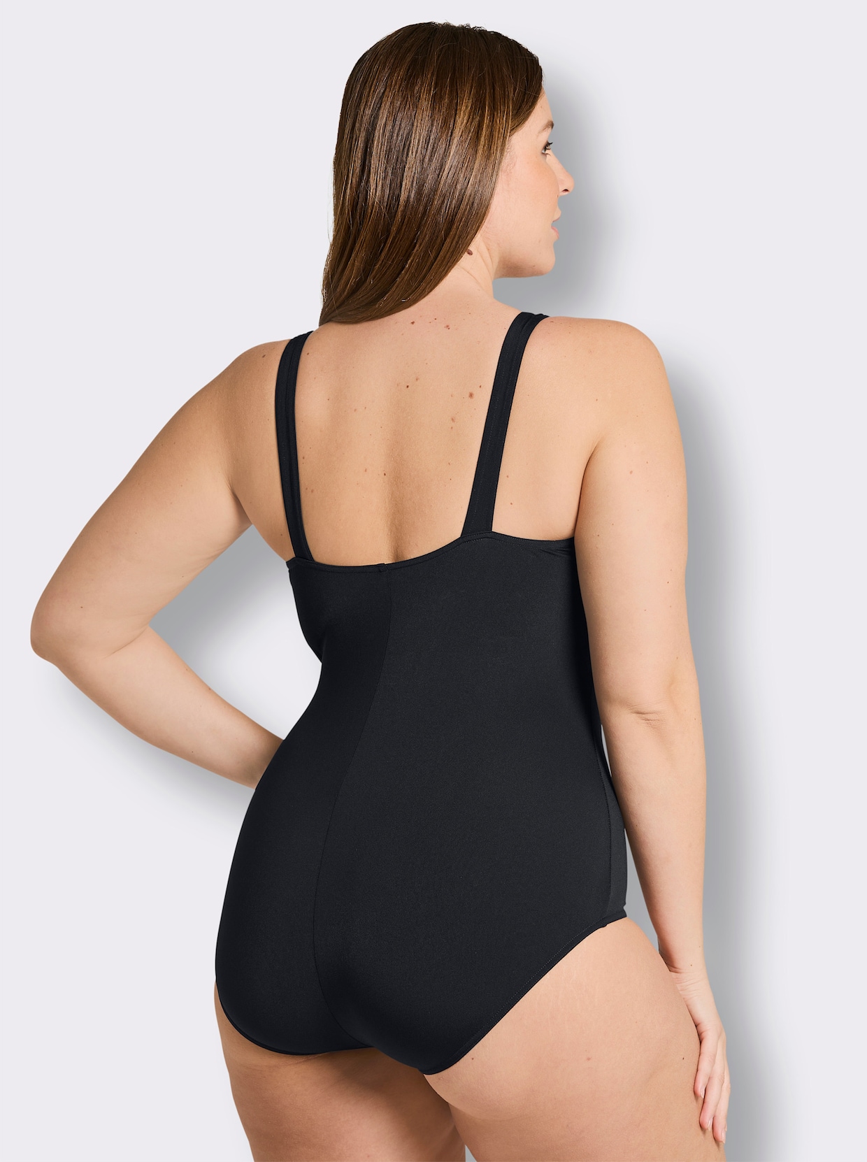 Sunflair Badeanzug in figurschmeichelnder Optik - schwarz-graphit