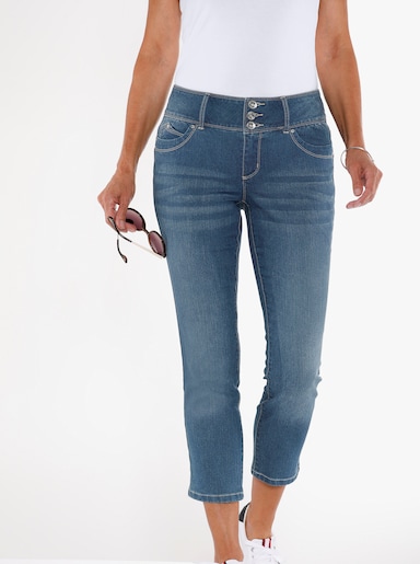 7/8-Jeans - blue-stone-washed