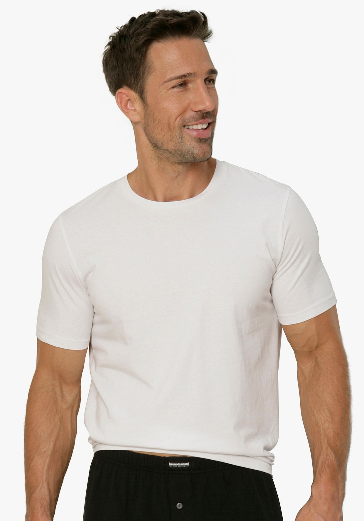 Bruno Banani T-Shirt - schwarz, grau-meliert, weiß