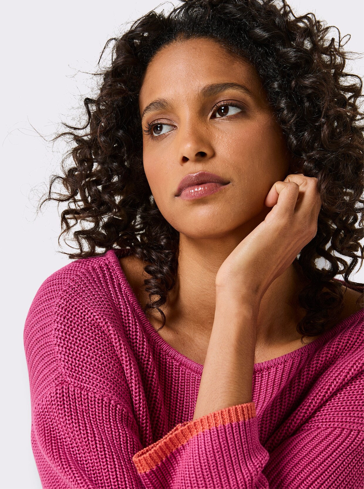 CREATION L PREMIUM 3/4 Arm-Pullover - fuchsia