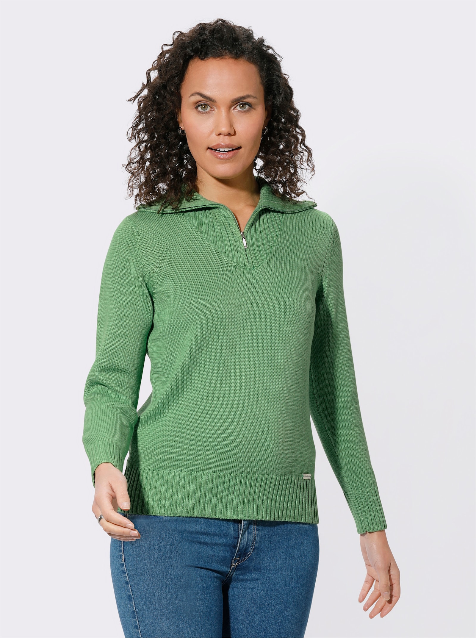 Troyer mit breiten Rippabschlüssen - apfel