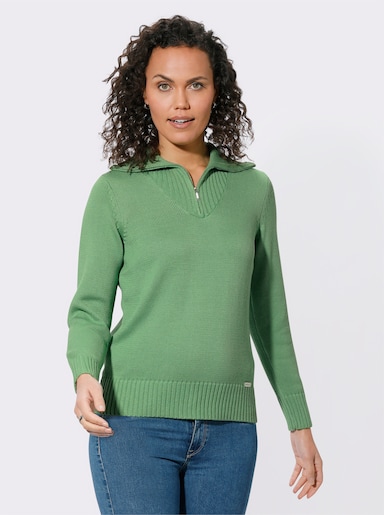 Troyer mit breiten Rippabschlüssen - apfel