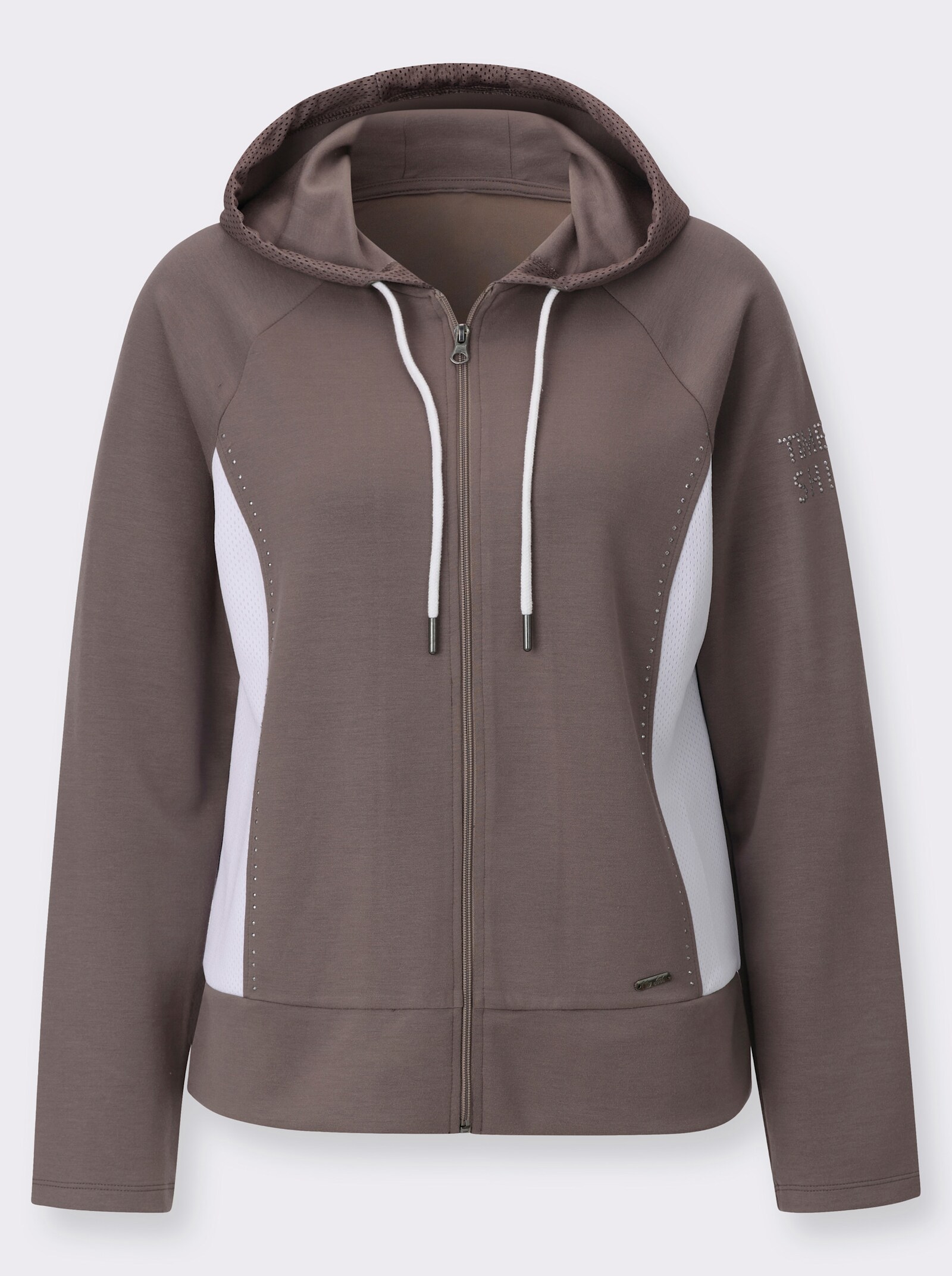 feel good Jacke - dunkeltaupe-ecru