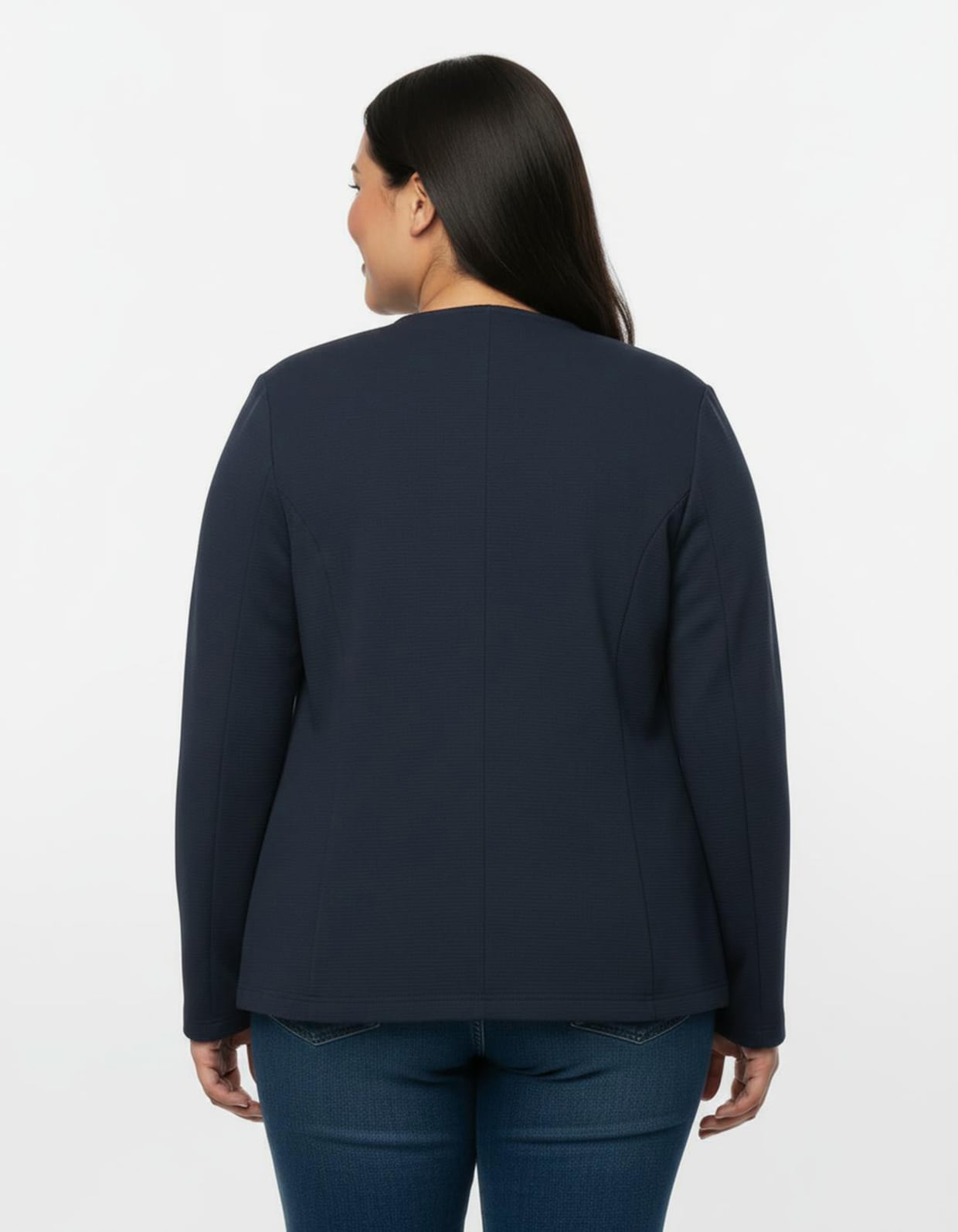 Shirtblazer in Ripp-Optik - marine