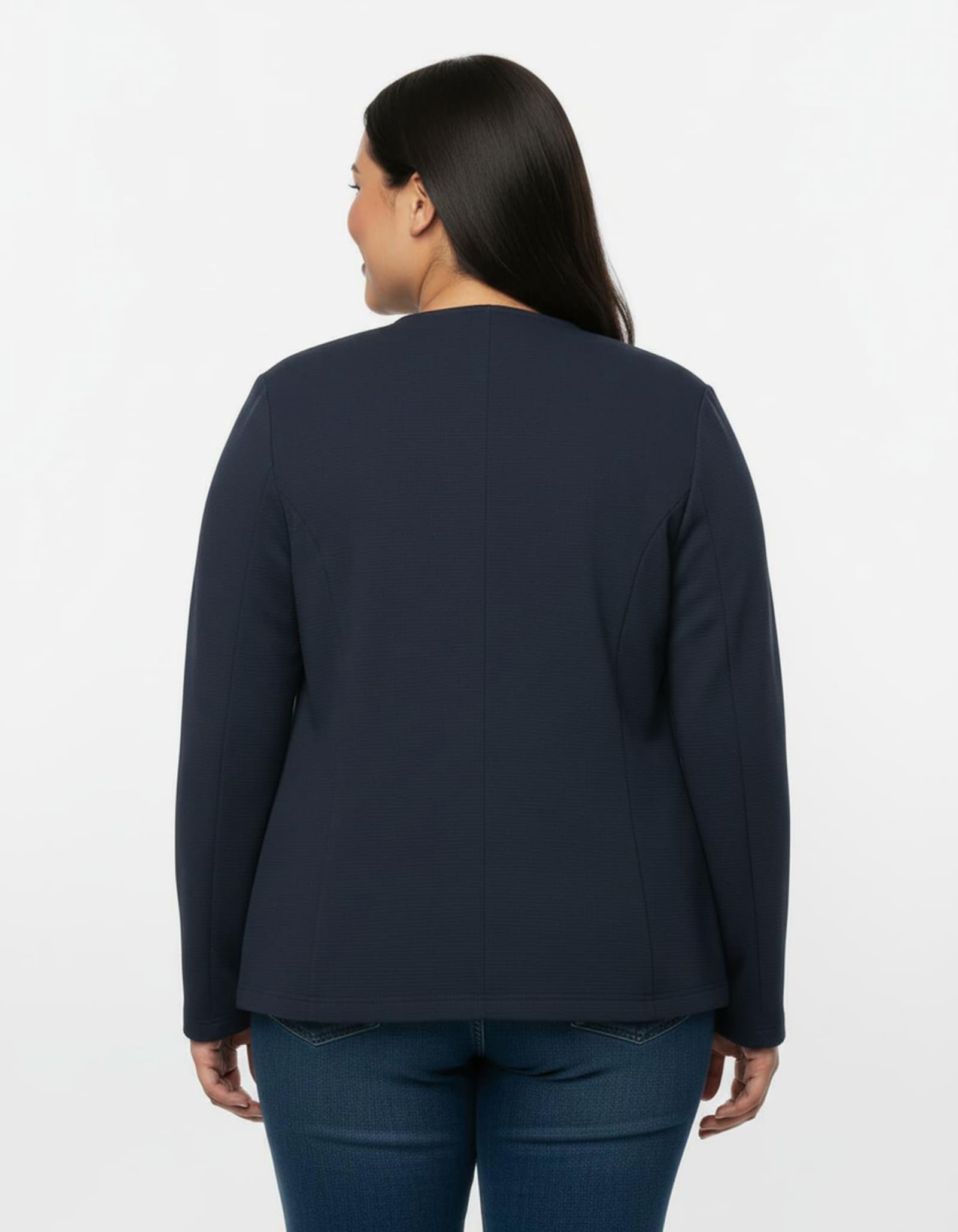 Shirtblazer in Ripp-Optik - marine