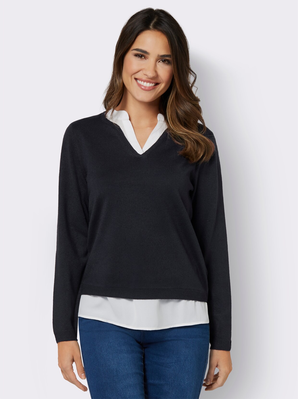 2-in-1-pullover - marine