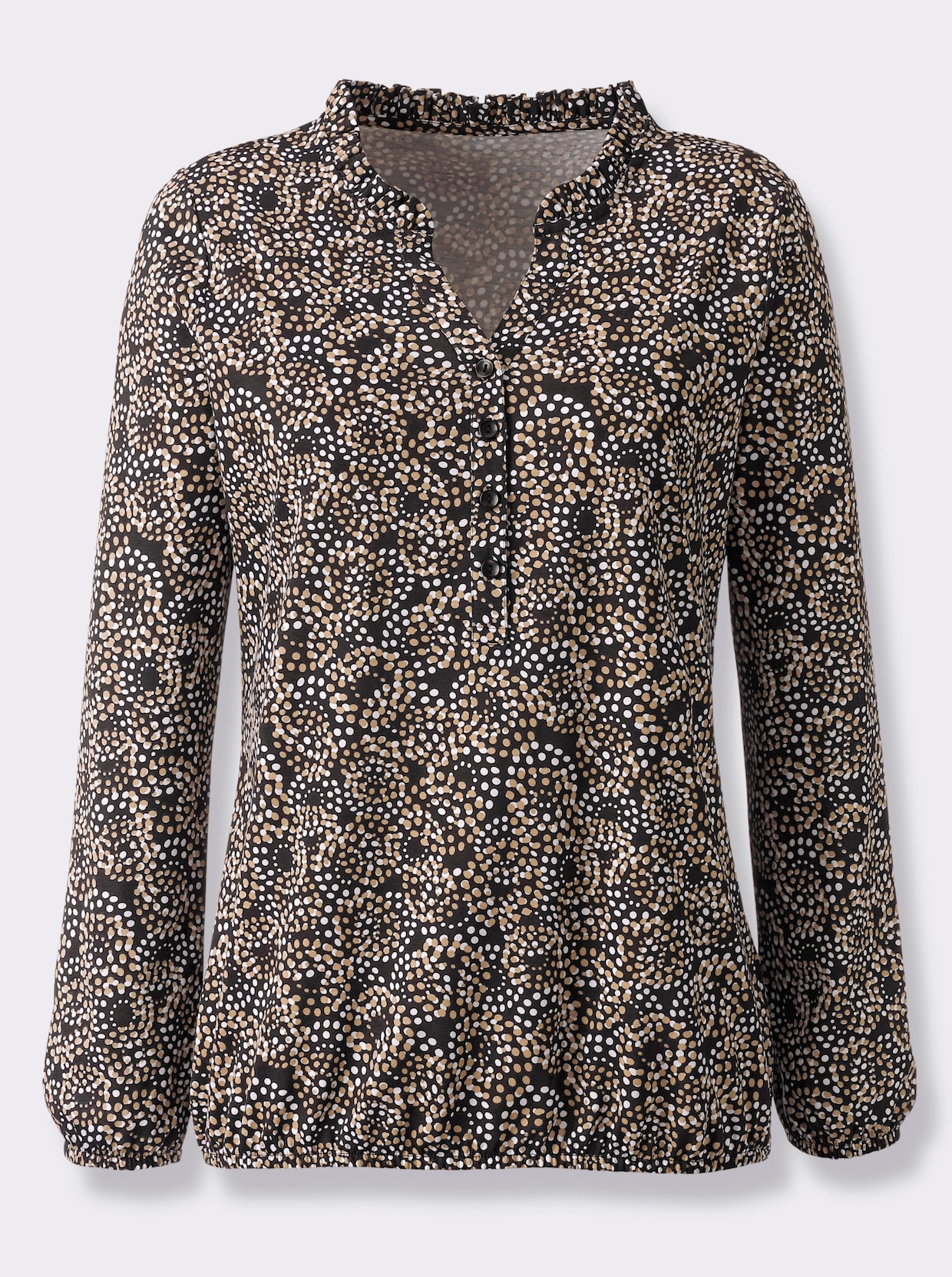 Print-Shirt - schwarz-bedruckt