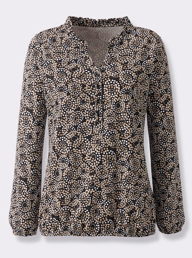 Print-Shirt - schwarz-bedruckt