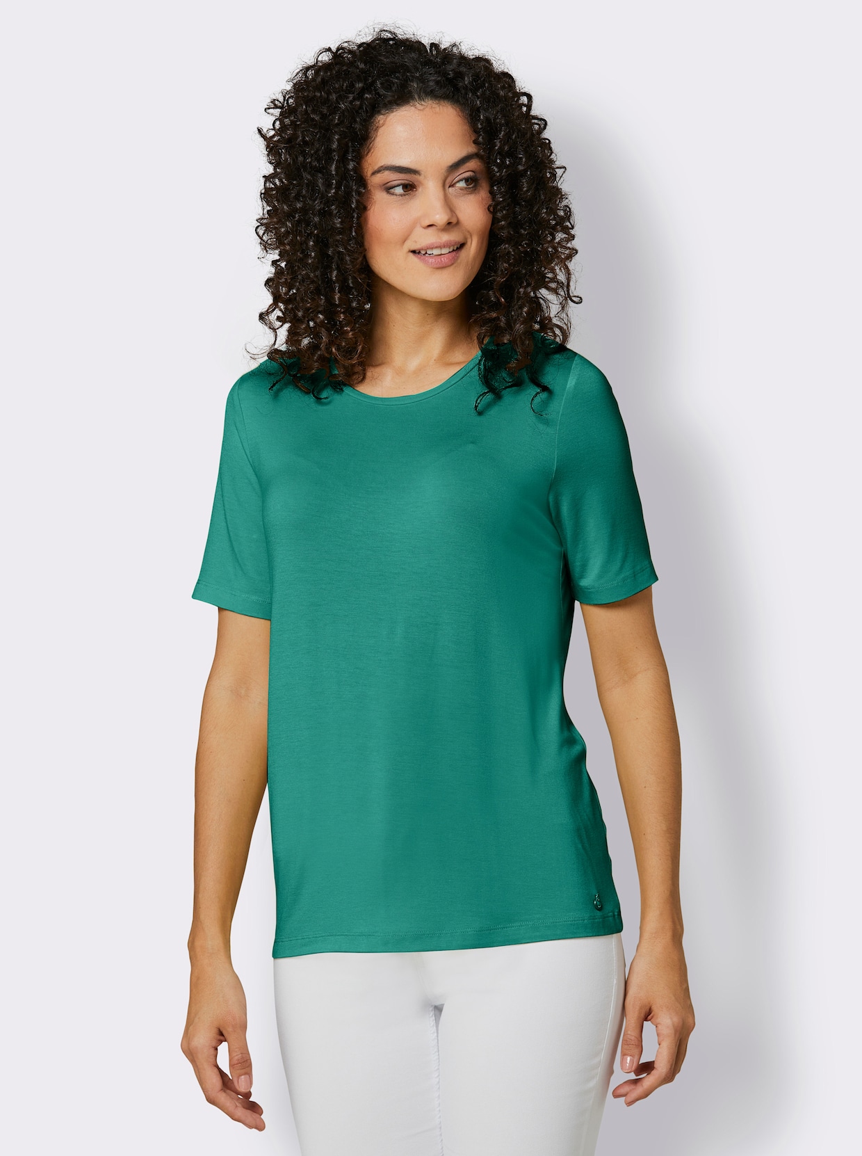 Creation L Premium Edel-Viskose-Shirt - smaragd