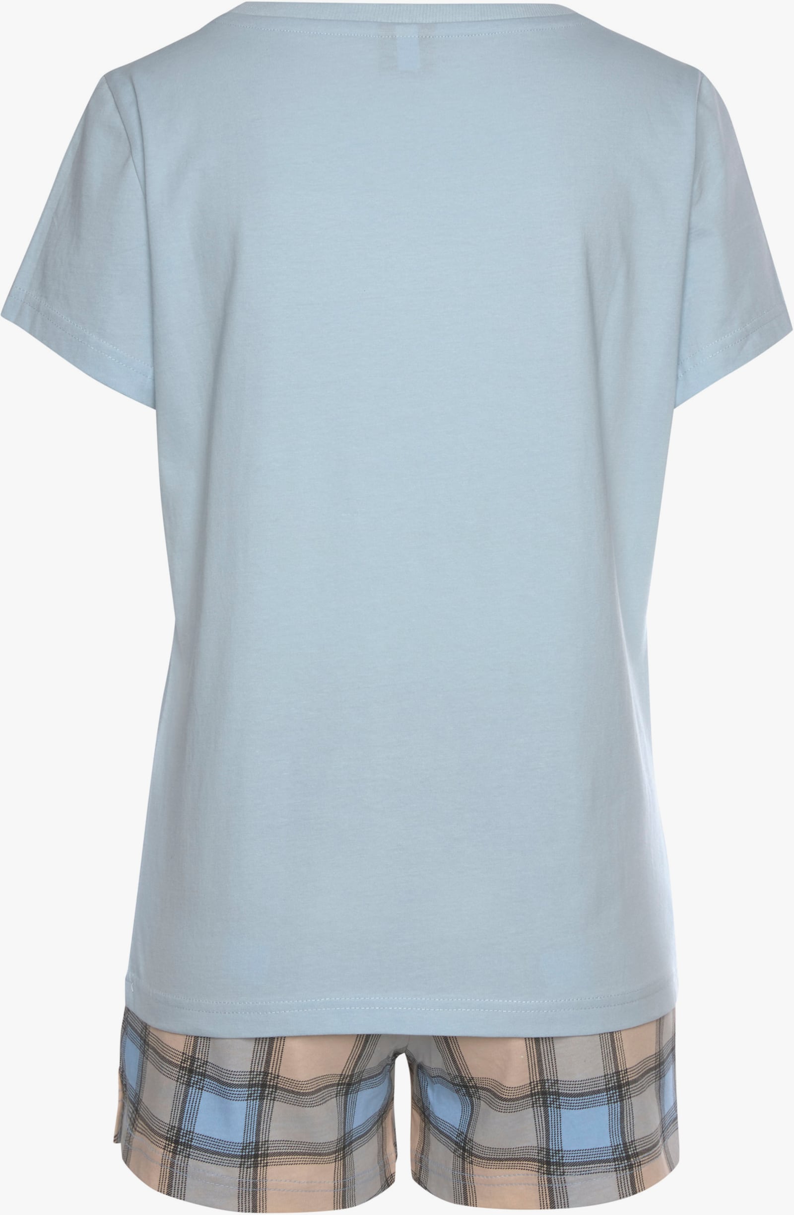 Vivance Dreams Pyjama court - bordeaux à carreaux, bleu clair à carreaux