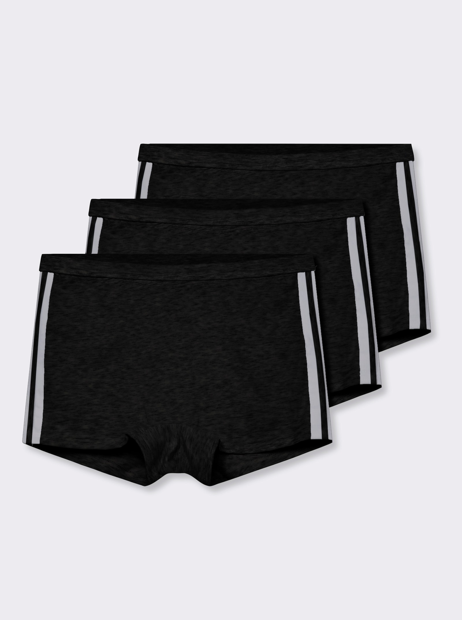 wäschepur Longpanty im Vorteilspack - schwarz