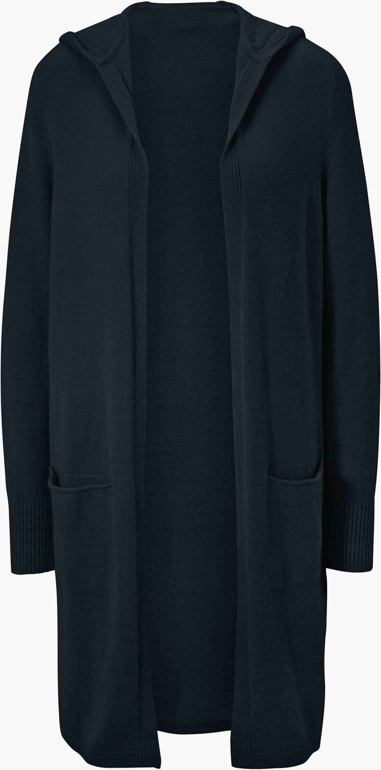 heine Lang gebreid vest - zwart