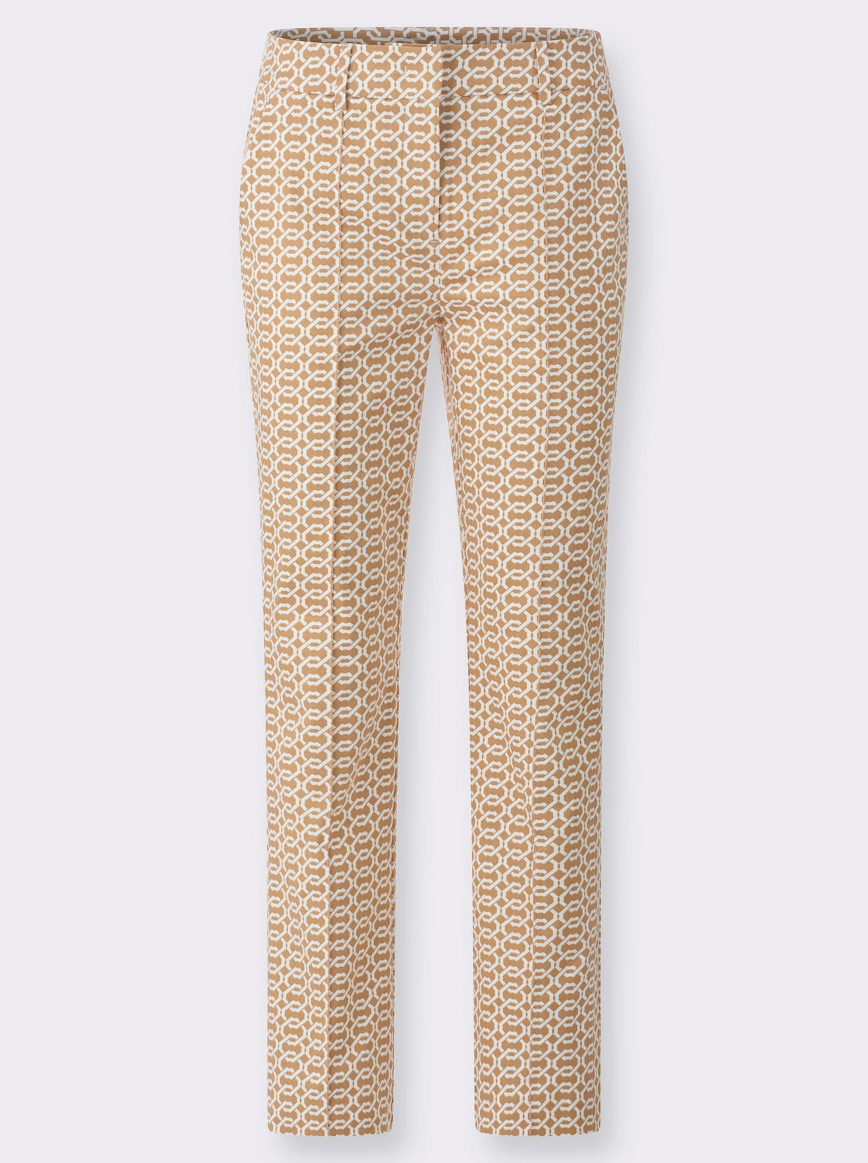 heine Druckhose - camel-ecru-bedruckt