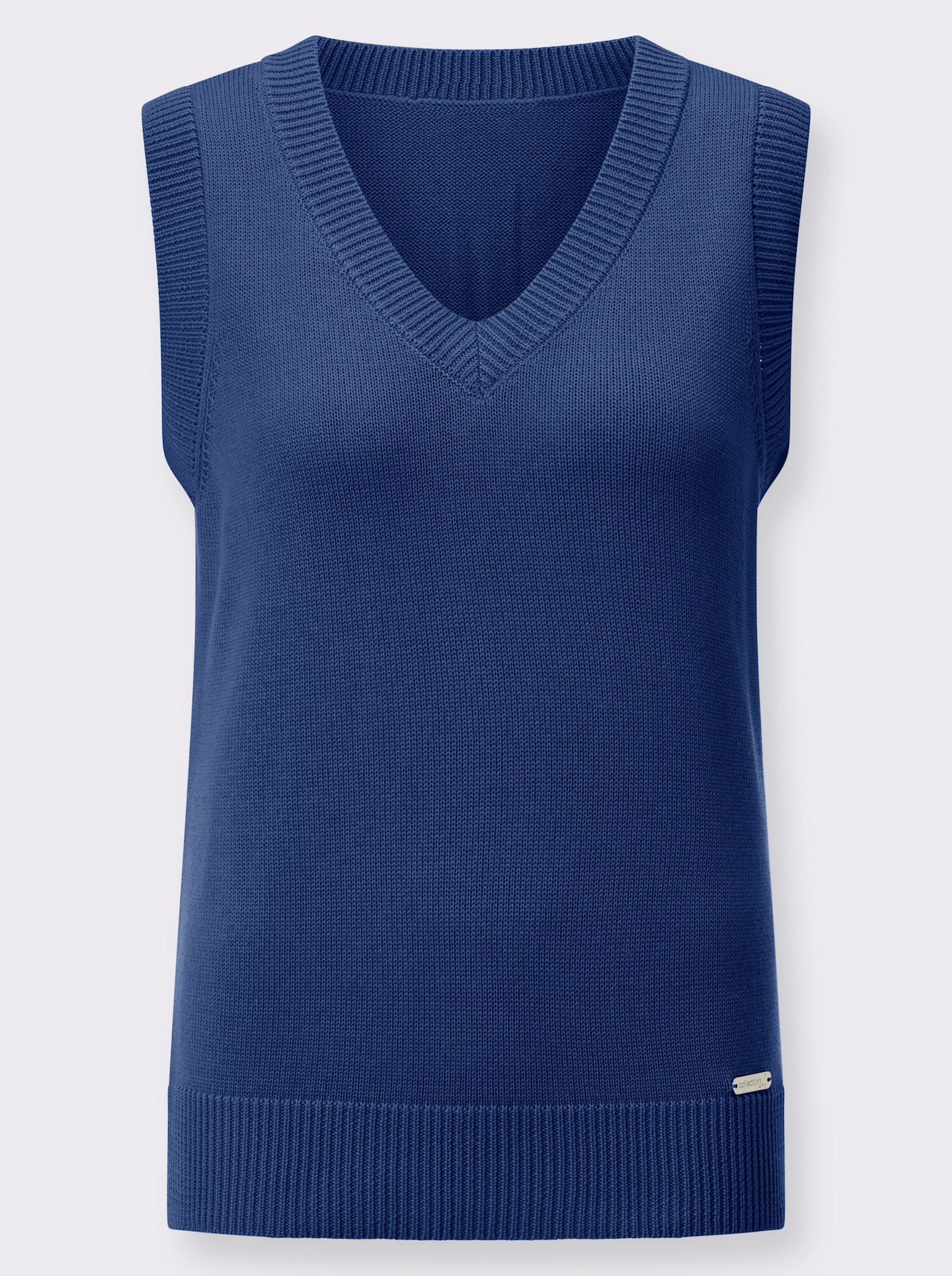 Slip-over met ribboorden - koningsblauw