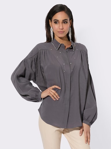 Hemdbluse - anthrazit