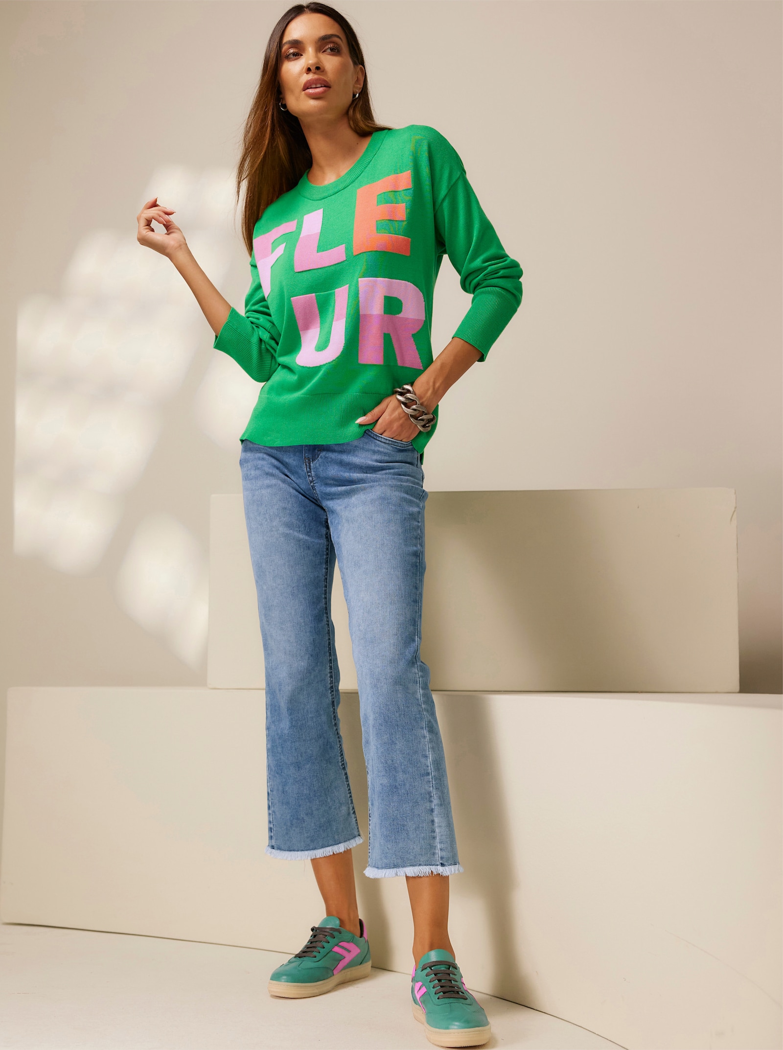 Andrea Conti Sneaker - grün-pink