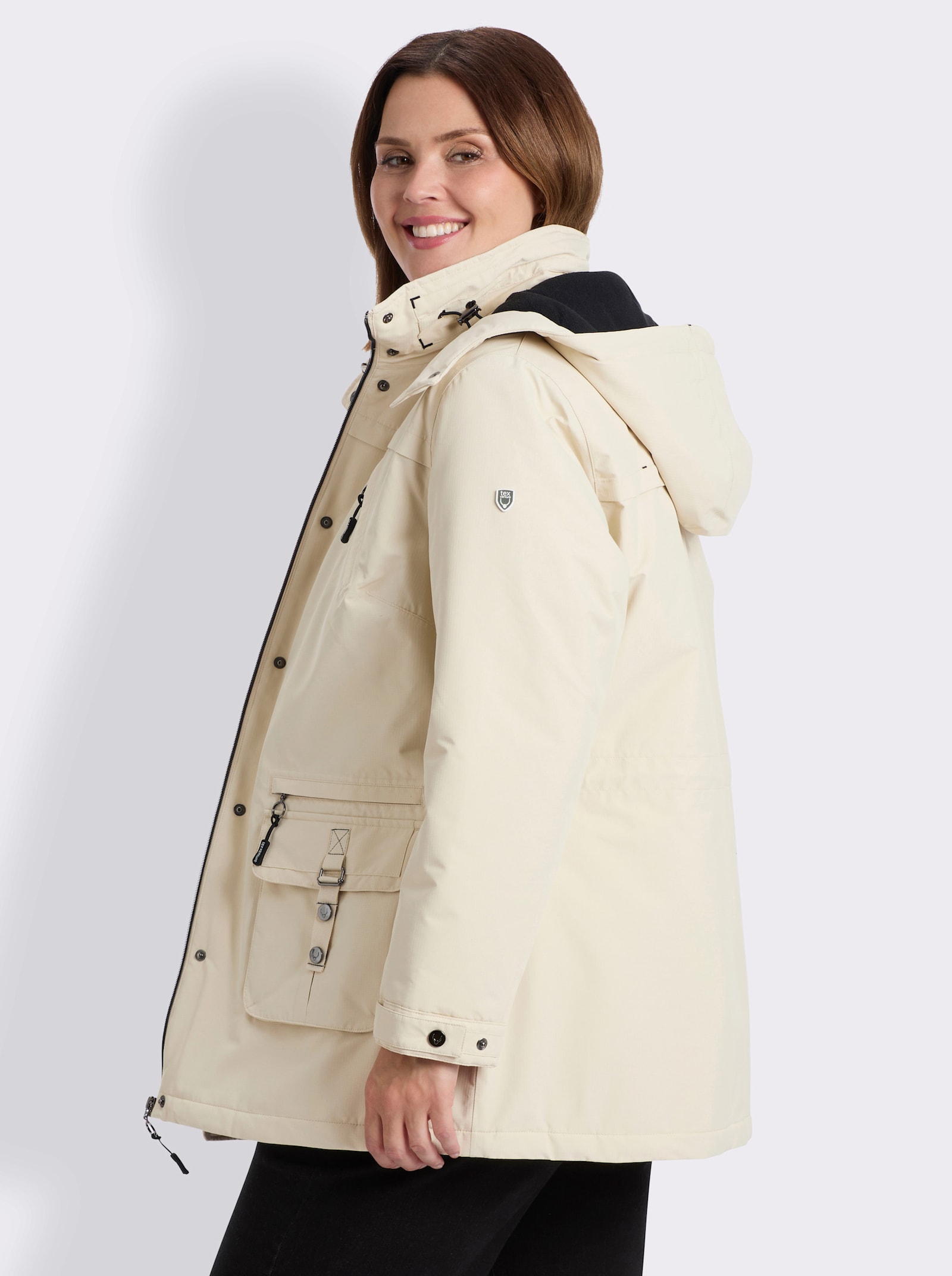 Funktionsjacke mit Texventure-Ausrüstung - sand