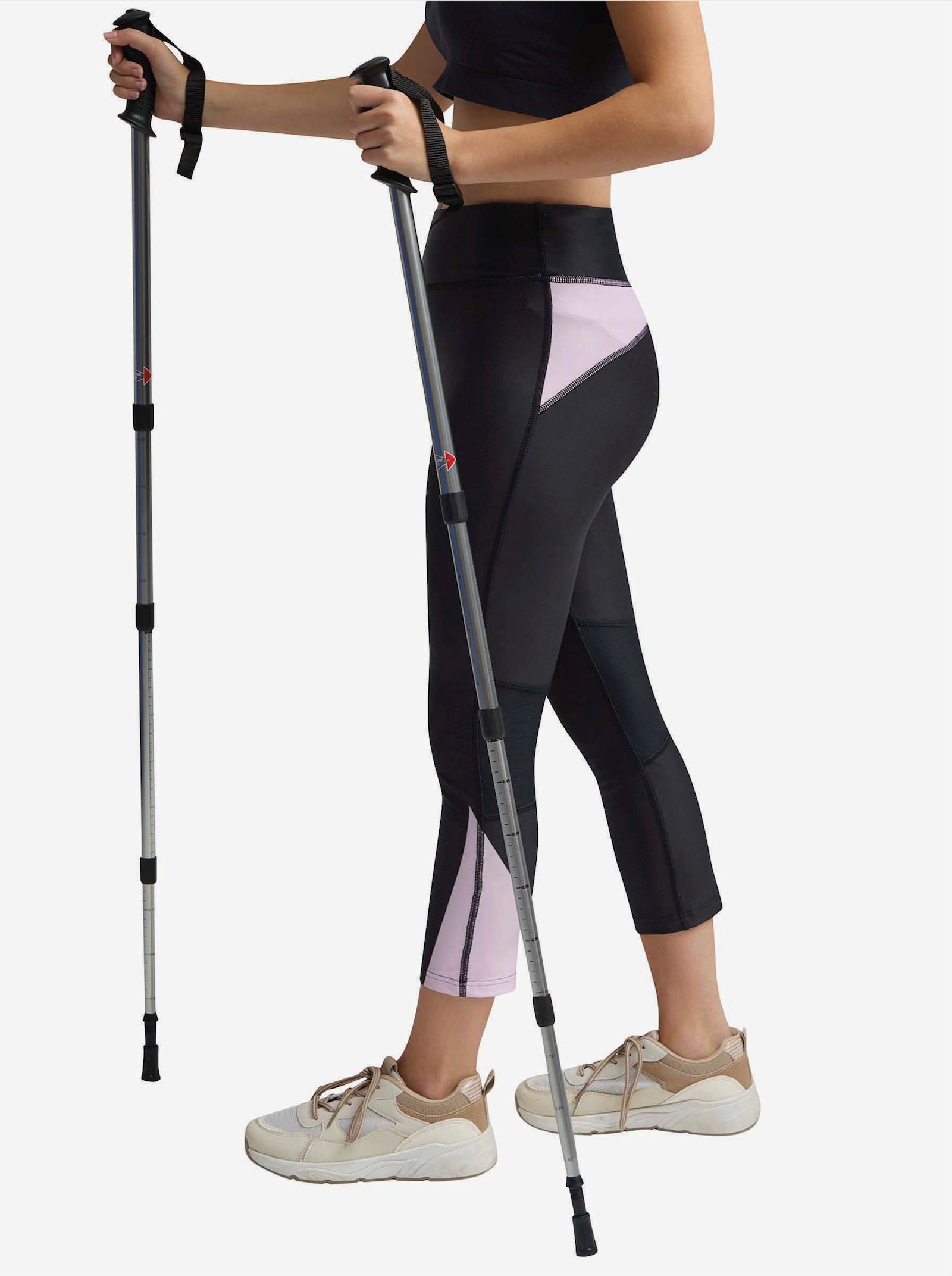 Trekkingstöcke - silberfarben-schwarz