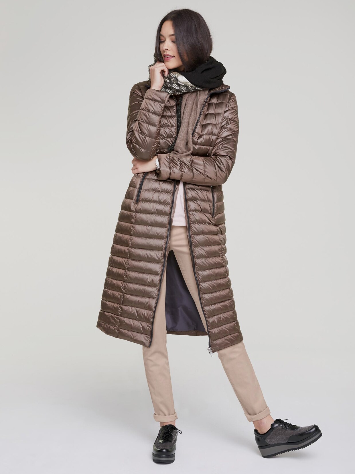 Rick Cardona Steppmantel - taupe