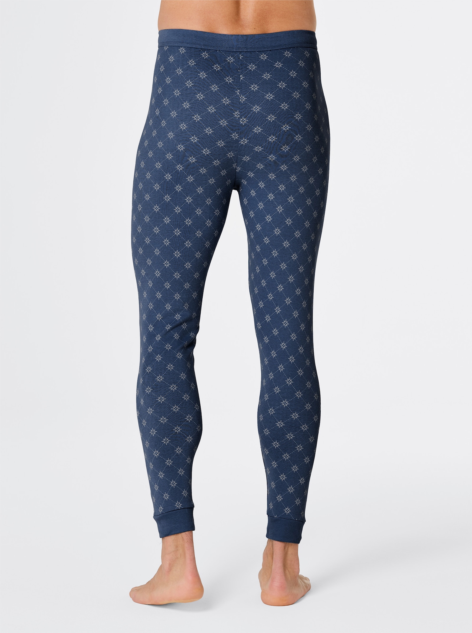 wäschepur men Hose lang - dunkelblau + dunkelblau-bedruckt